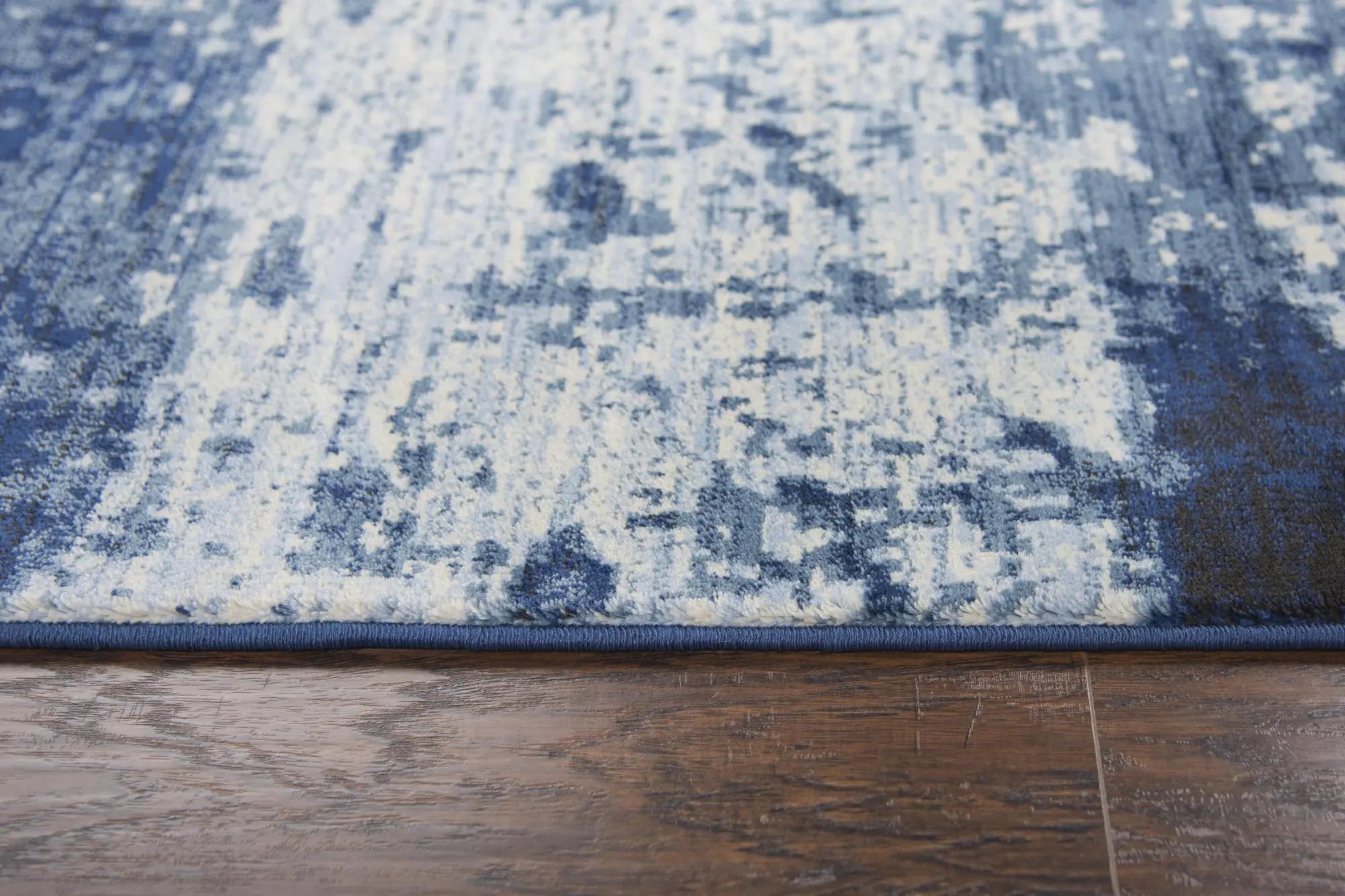 10' X 13' Ivory Blue Light Blue And Dark Blue Abstract Area Rug Homeroots Home Decor