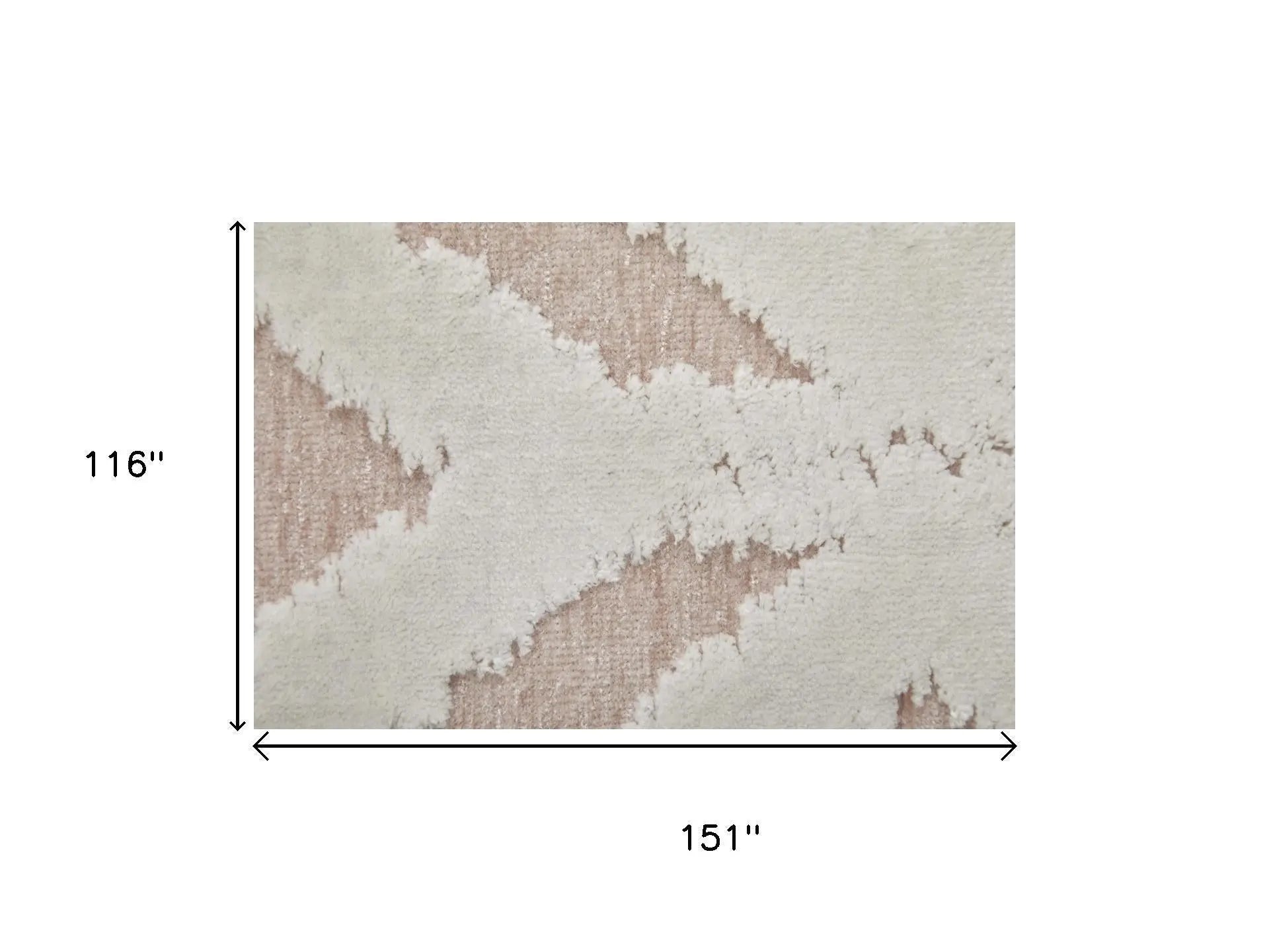 10' X 13' Pink And White Area Rug Homeroots Home Decor