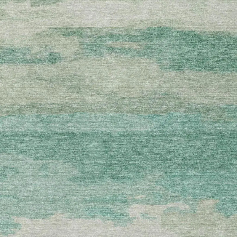 10' X 14' Aqua And Teal Blue Abstract Washable Indoor Outdoor Area Rug Homeroots Outdoor