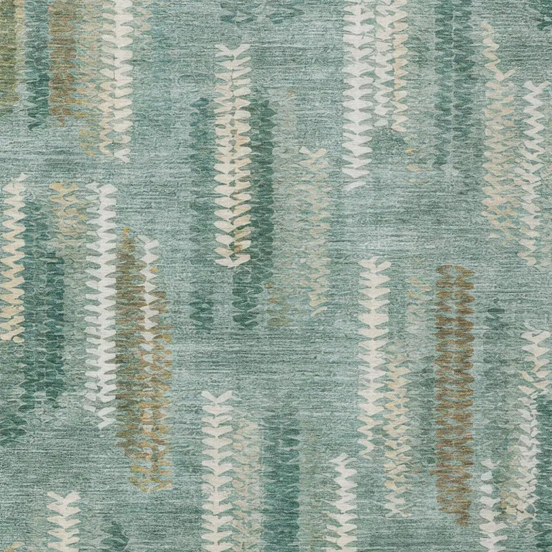 10' X 14' Aqua And Teal Blue Abstract Washable Indoor Outdoor Area Rug Homeroots Outdoor