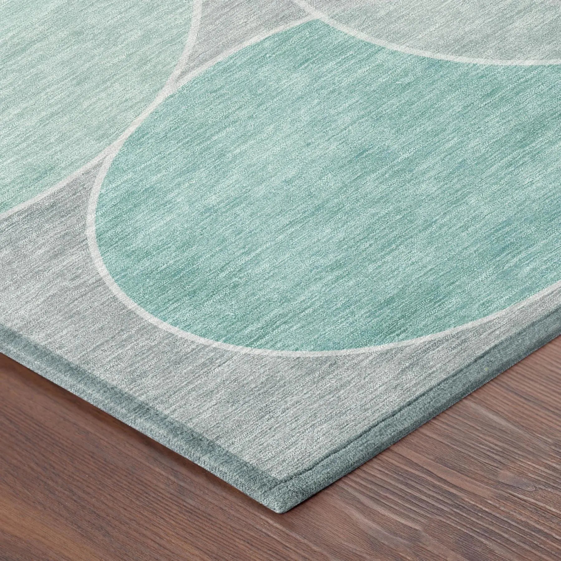 10' X 14' Aqua And Teal Blue Geometric Washable Indoor Outdoor Area Rug Homeroots Outdoor