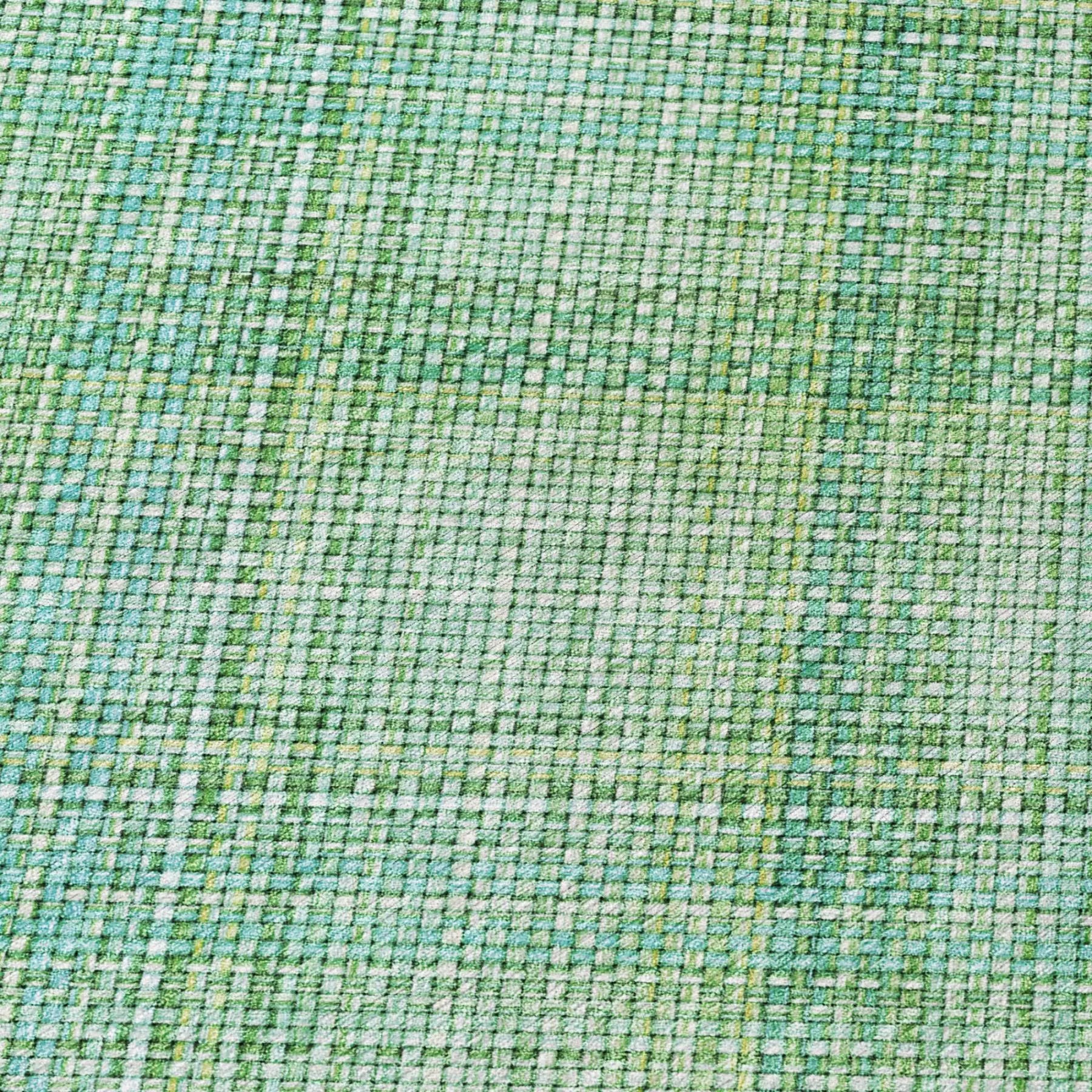 10' X 14' Aqua And Teal Blue Plaid Washable Indoor Outdoor Area Rug Homeroots Outdoor