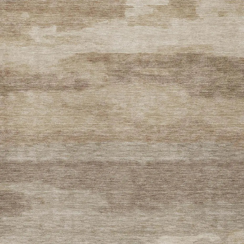 10' X 14' Beige And Brown Abstract Washable Indoor Outdoor Area Rug Homeroots Outdoor