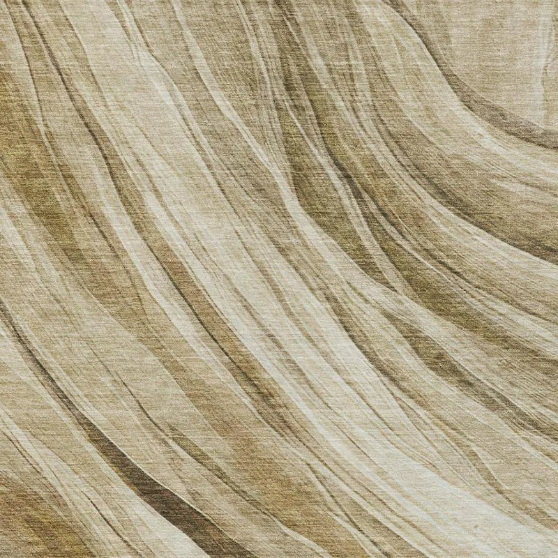 10' X 14' Beige And Brown Abstract Washable Indoor Outdoor Area Rug Homeroots Outdoor