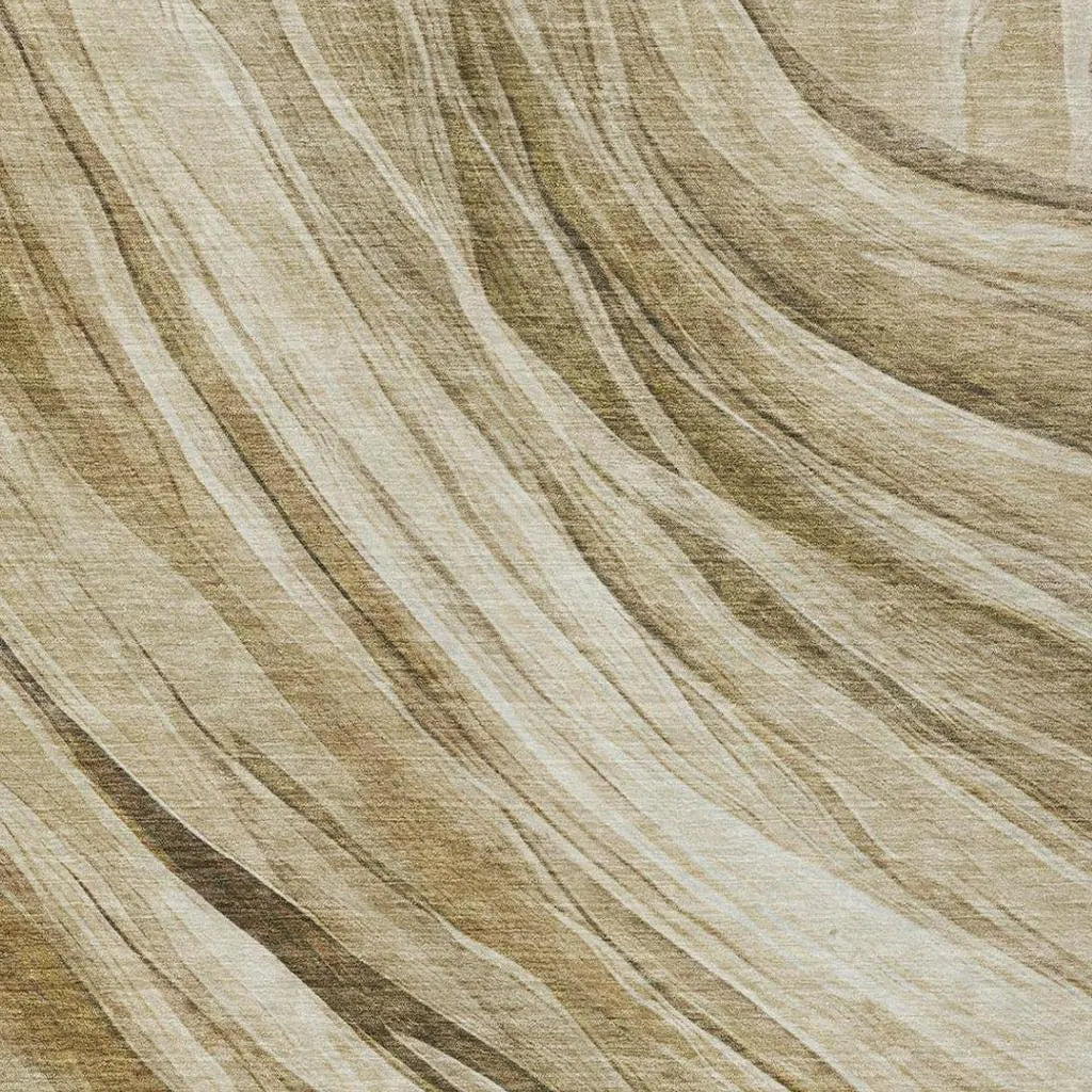 10' X 14' Beige And Brown Abstract Washable Indoor Outdoor Area Rug Homeroots Outdoor