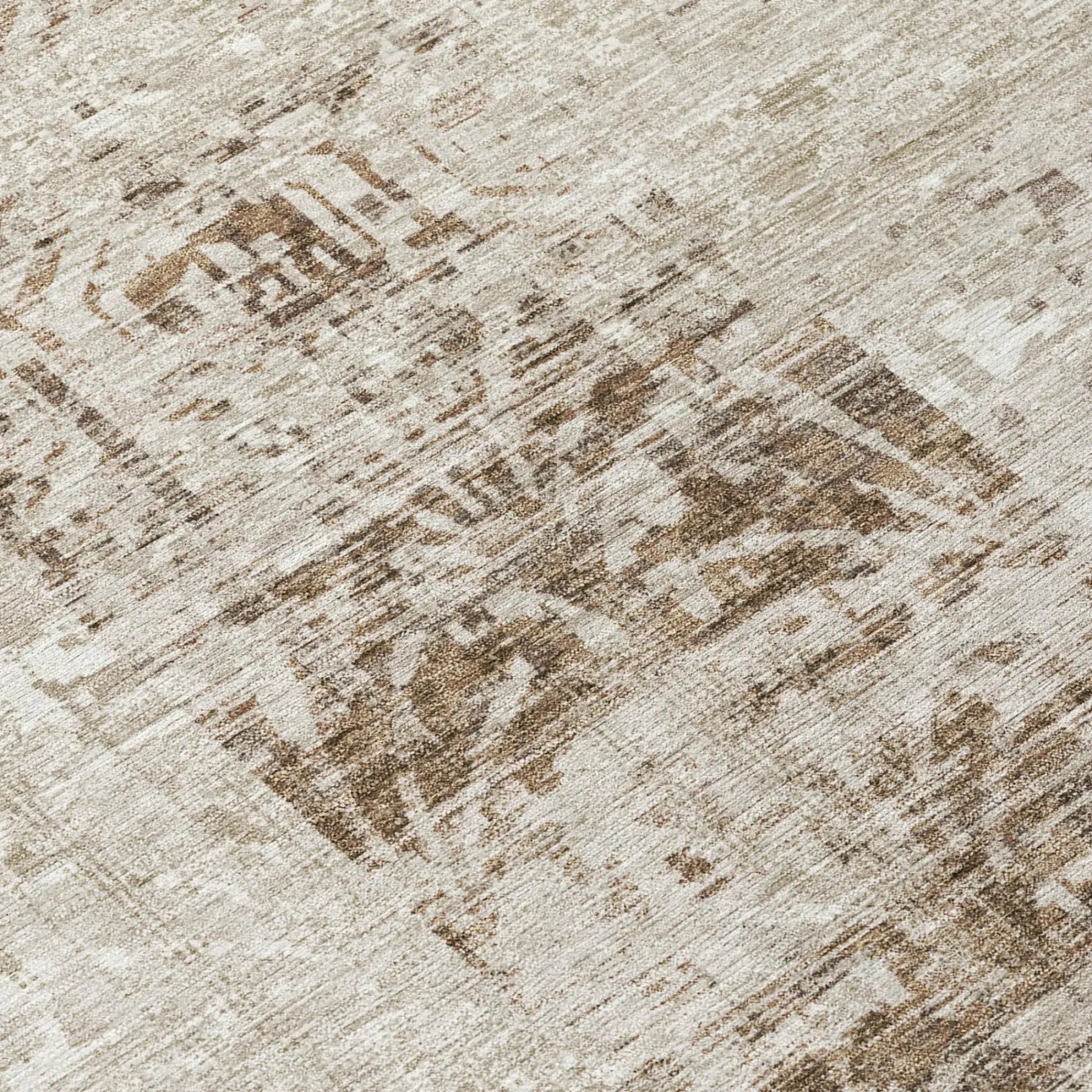 10' X 14' Beige And Brown Abstract Washable Indoor Outdoor Area Rug Homeroots Outdoor