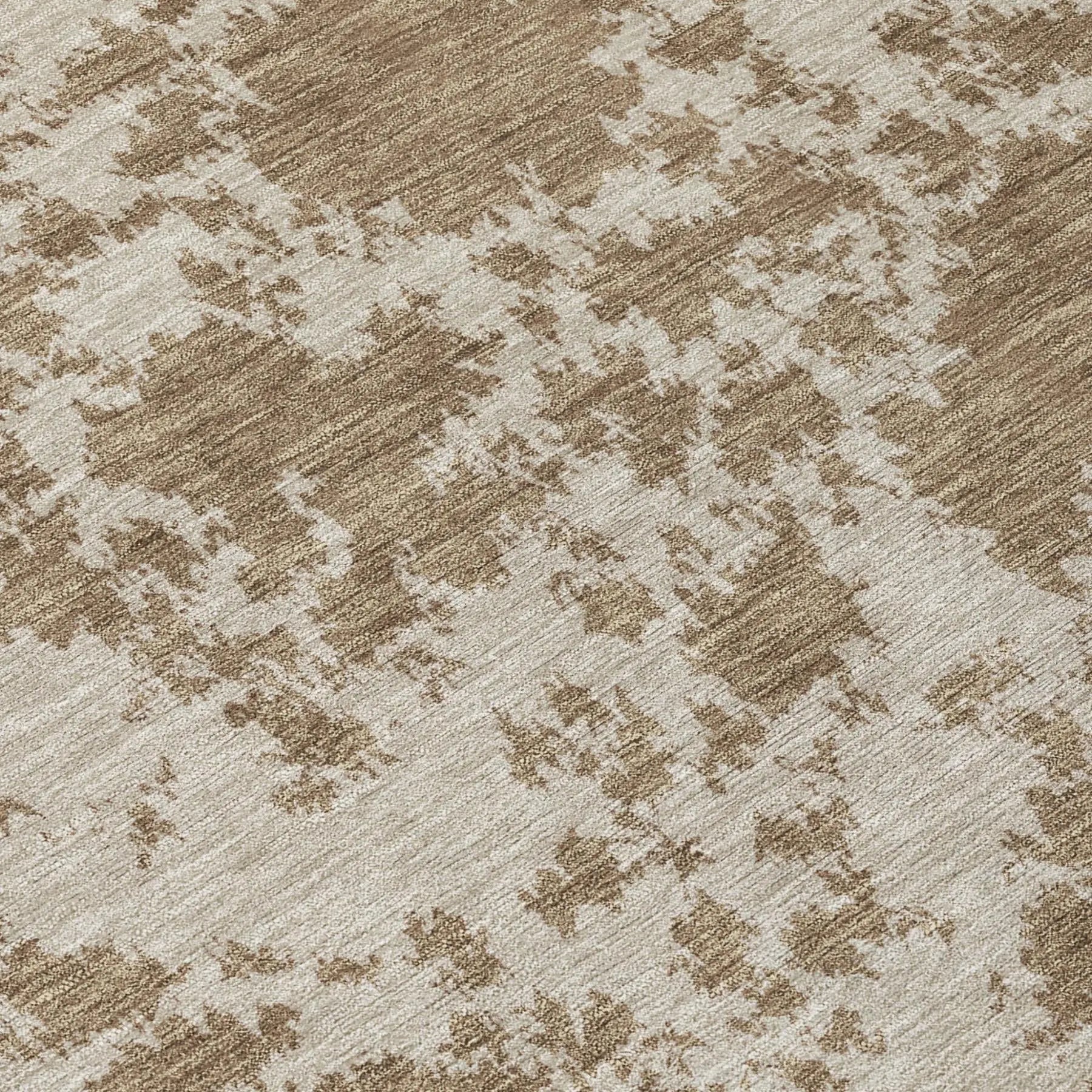 10' X 14' Beige And Brown Abstract Washable Indoor Outdoor Area Rug Homeroots Outdoor