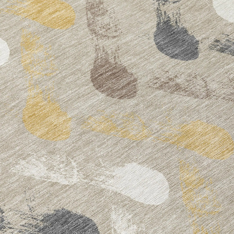 10' X 14' Beige And Brown Geometric Washable Indoor Outdoor Area Rug Homeroots Outdoor