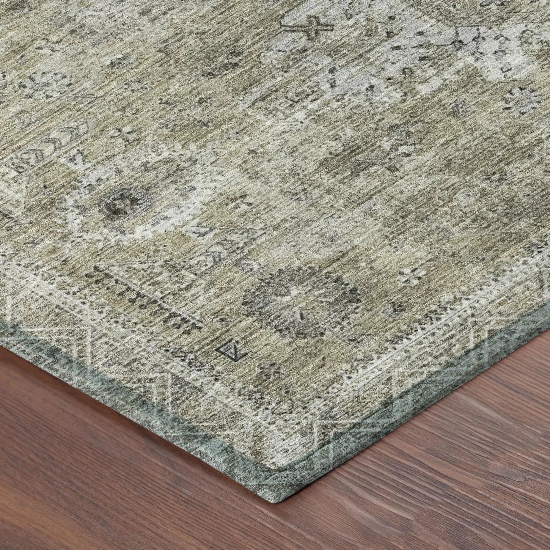 10' X 14' Beige And Brown Oriental Washable Indoor Outdoor Area Rug Homeroots Outdoor