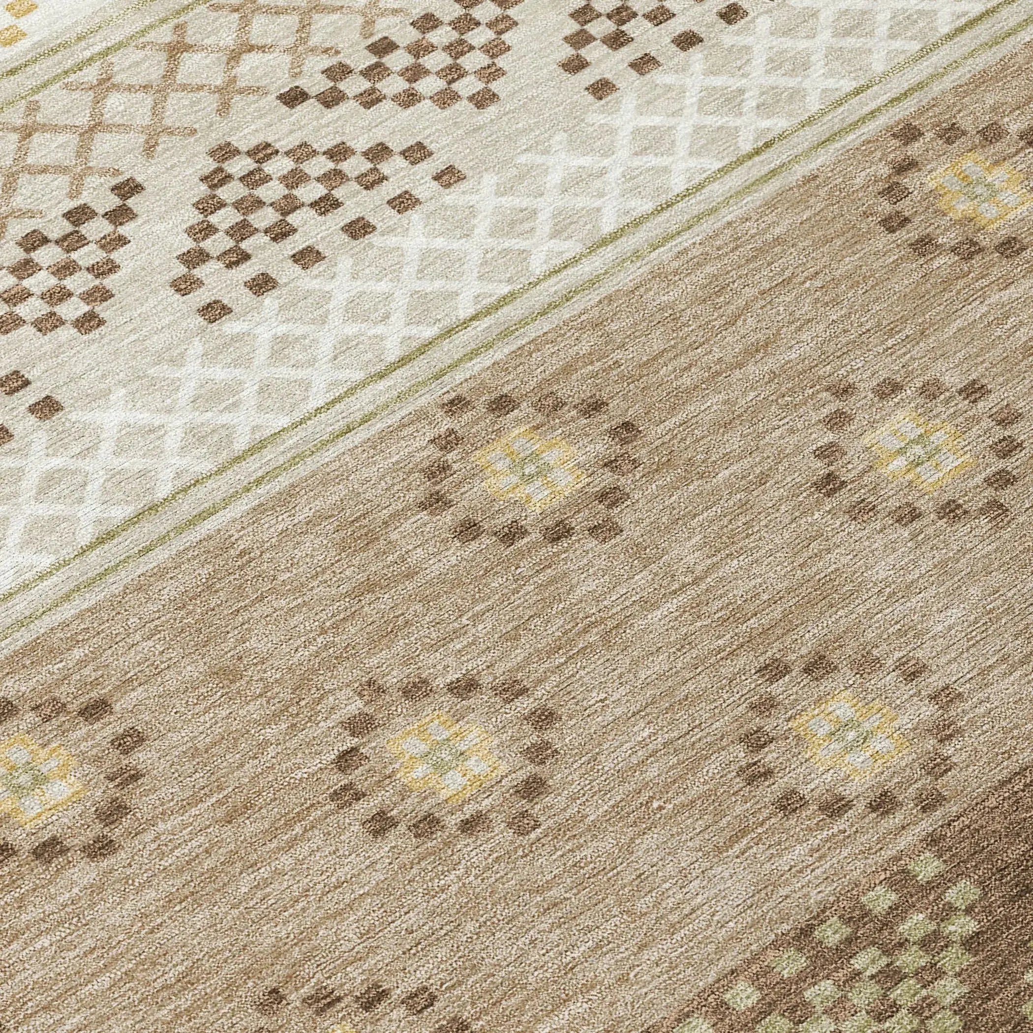 10' X 14' Beige And Brown Striped Washable Indoor Outdoor Area Rug Homeroots Outdoor