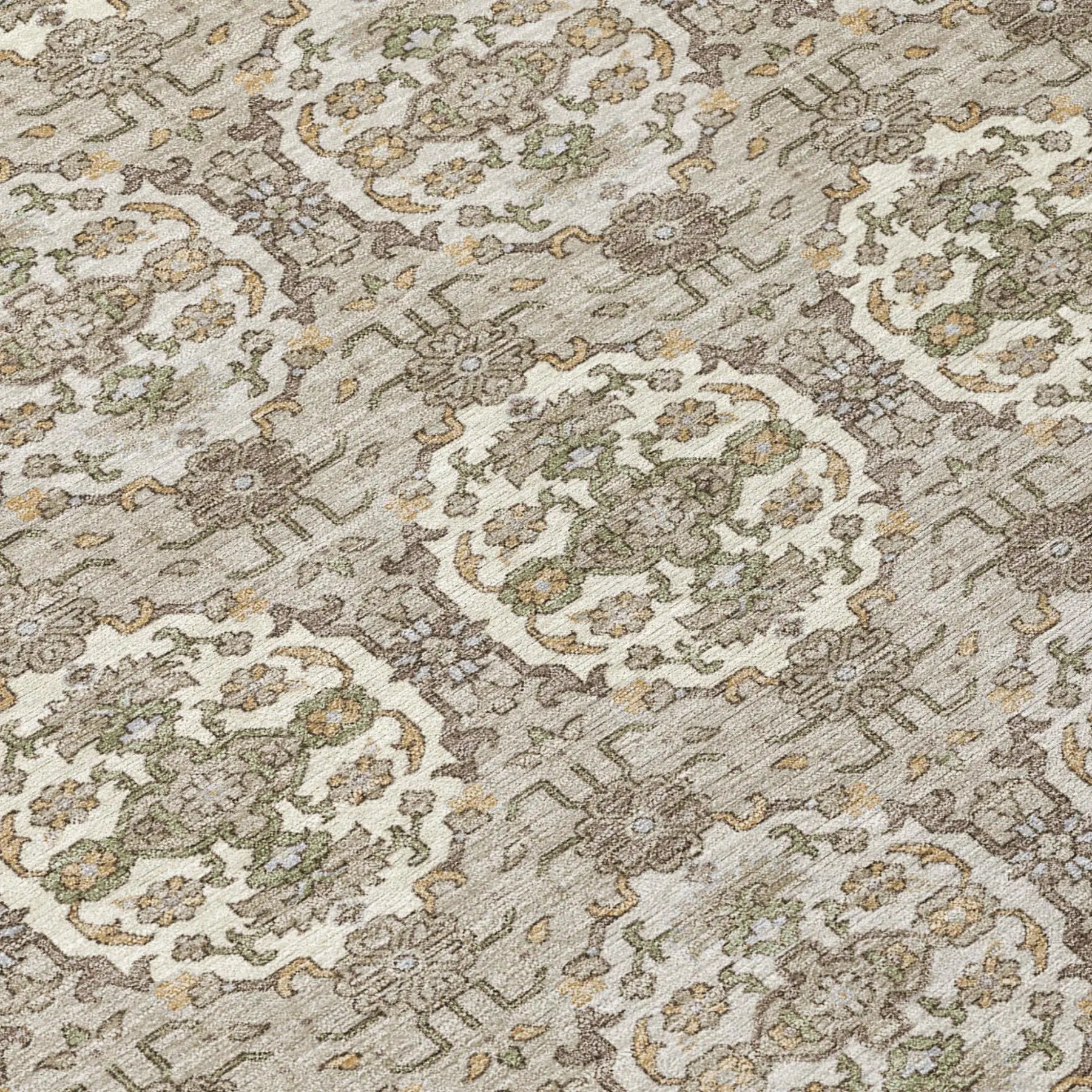 10' X 14' Beige And Brown Striped Washable Indoor Outdoor Area Rug Homeroots Outdoor
