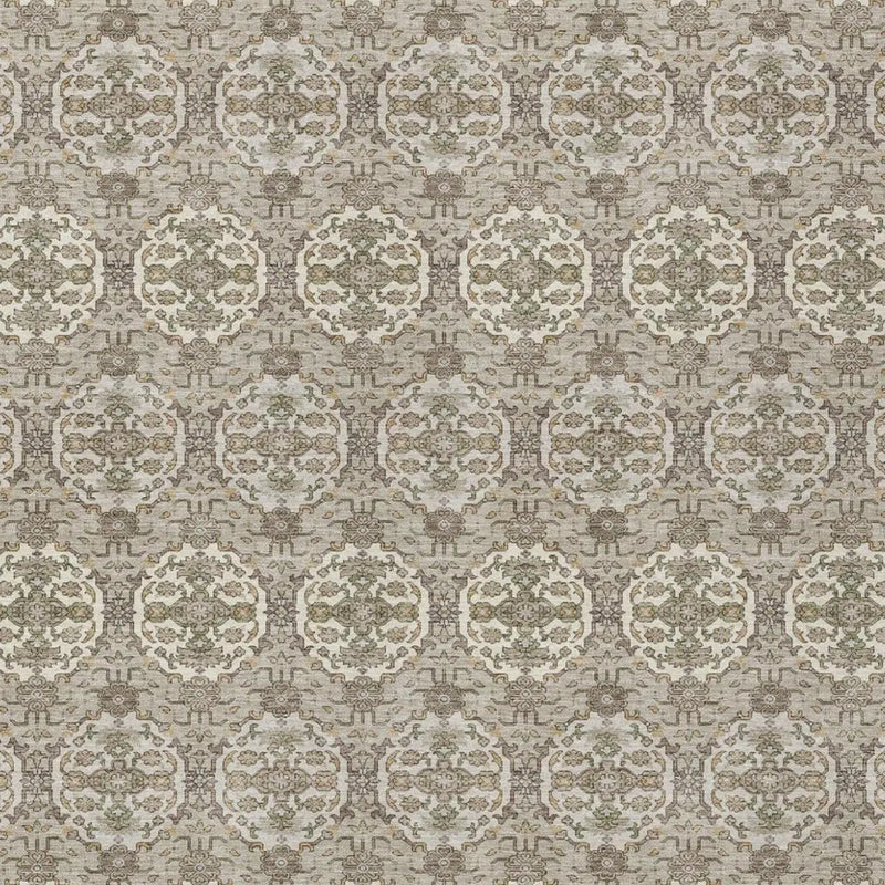 10' X 14' Beige And Brown Striped Washable Indoor Outdoor Area Rug Homeroots Outdoor