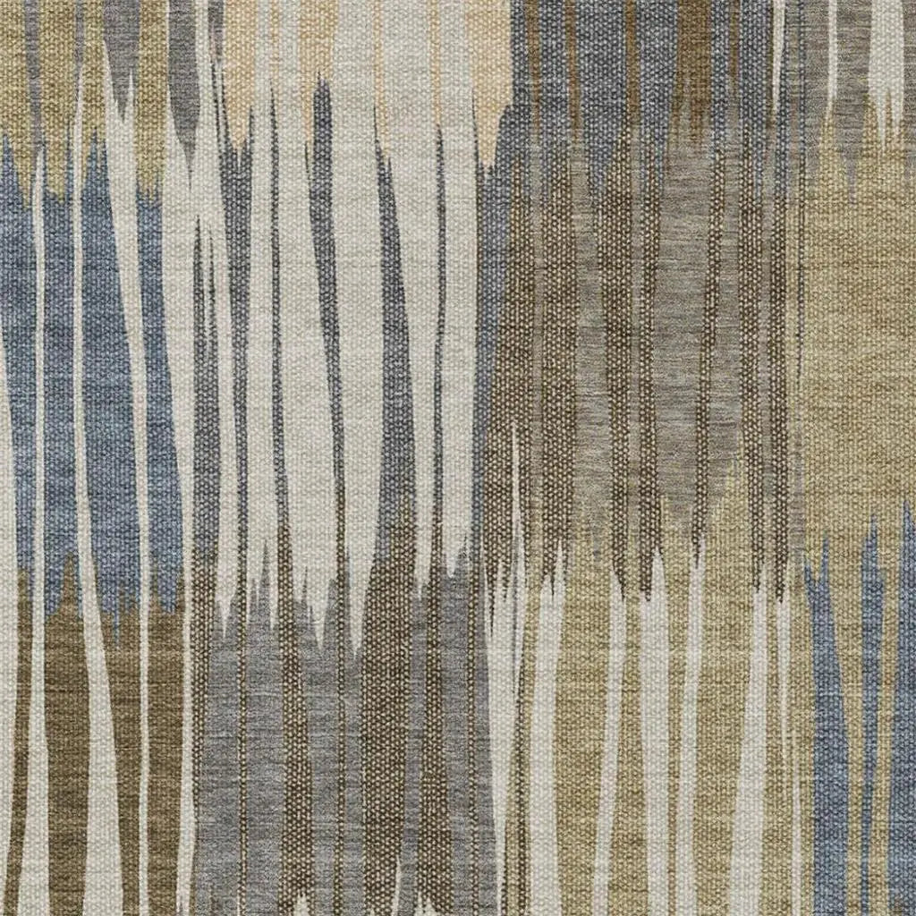 10' X 14' Beige And Brown Striped Washable Indoor Outdoor Area Rug Homeroots Outdoor