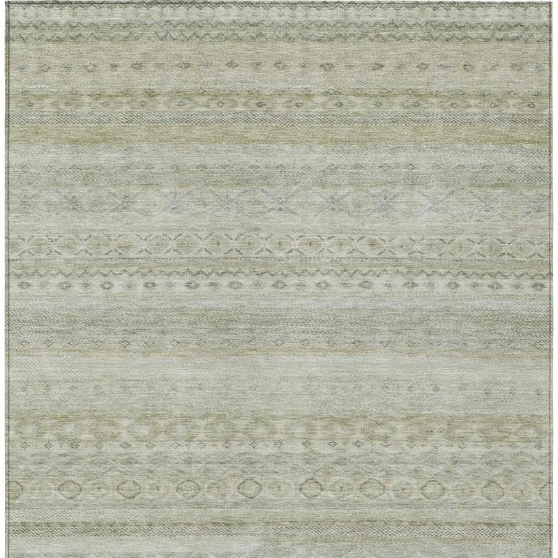 10' X 14' Beige And Brown Striped Washable Indoor Outdoor Area Rug Homeroots Outdoor