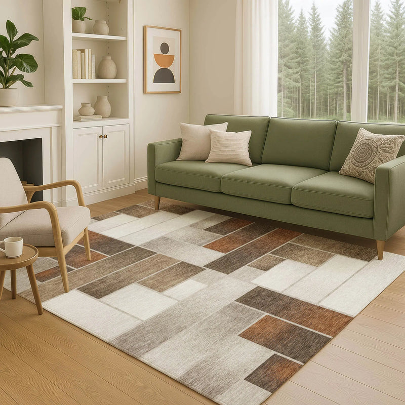 10' X 14' Beige And Graphite Geometric Washable Indoor Outdoor Area Rug Homeroots Outdoor