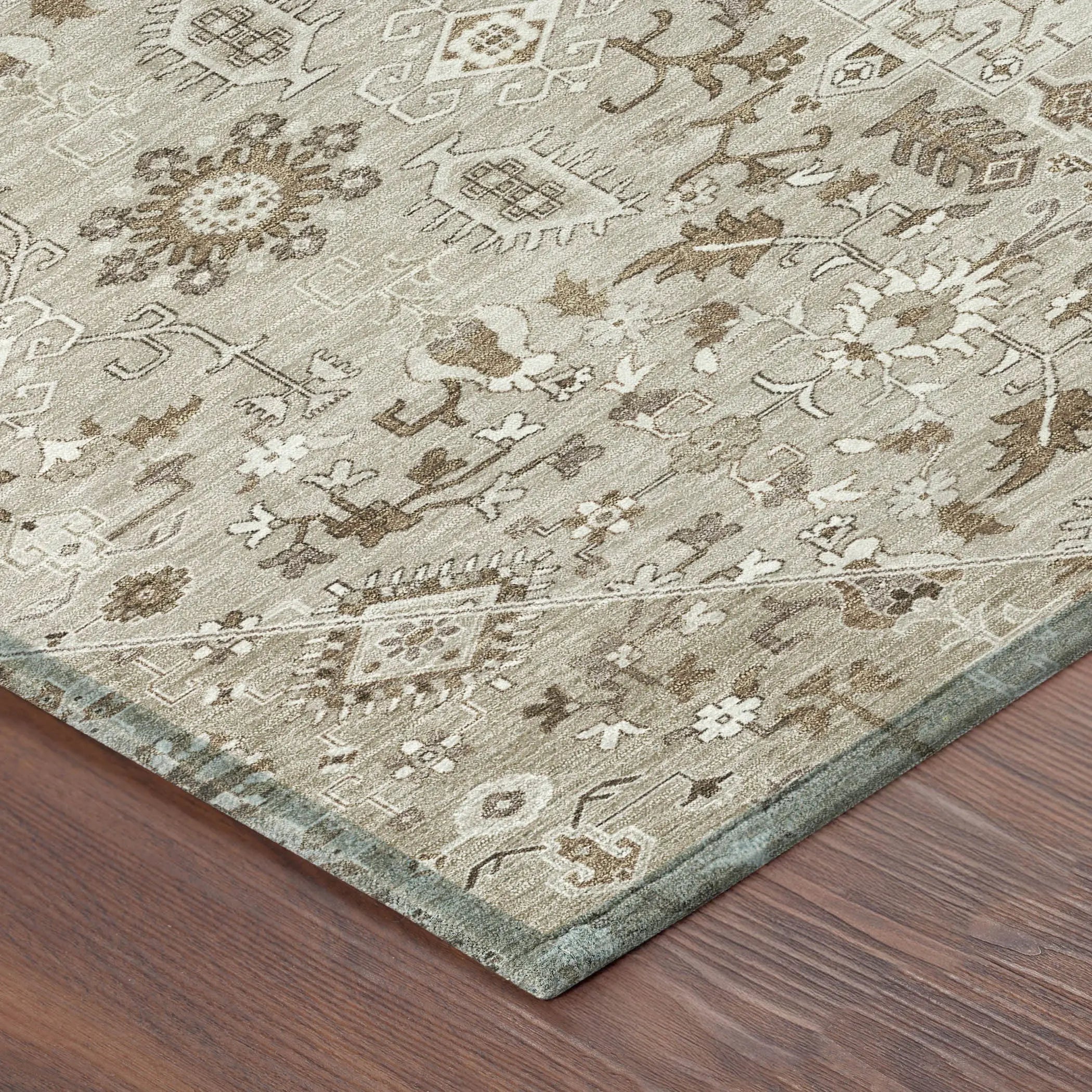 10' X 14' Beige And Graphite Medallion Washable Indoor Outdoor Area Rug Homeroots Outdoor
