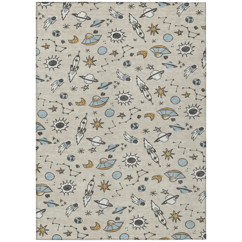 10' X 14' Beige And Gray Animal Print Washable Indoor Outdoor Area Rug Homeroots Outdoor