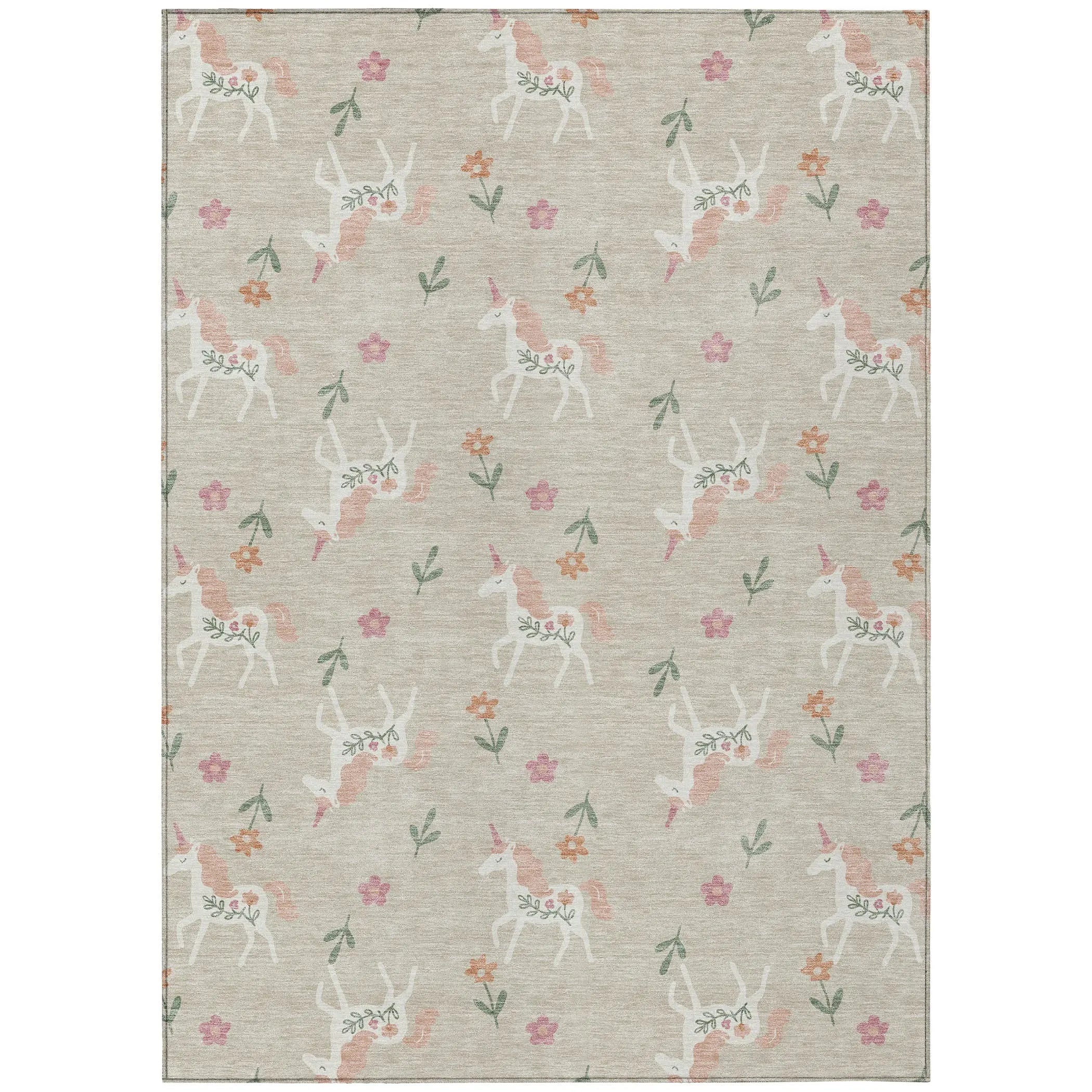 10' X 14' Beige And Gray Floral Washable Indoor Outdoor Area Rug Homeroots Outdoor