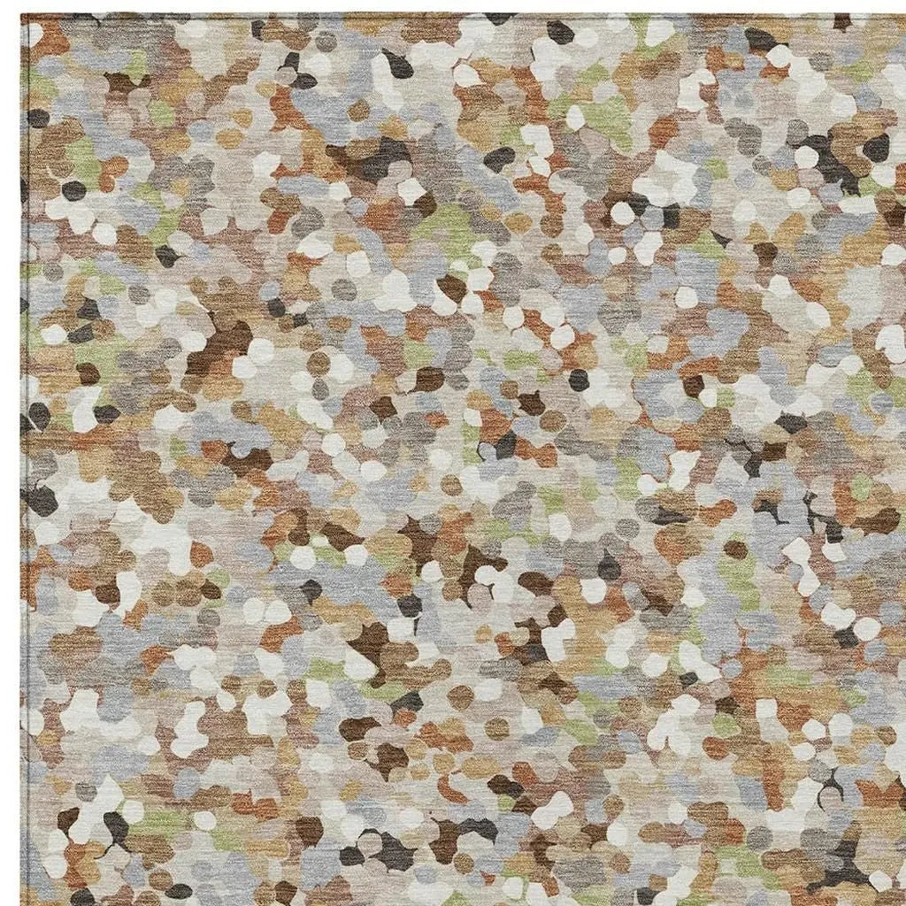 10' X 14' Beige And Gray Geometric Washable Indoor Outdoor Area Rug Homeroots Outdoor
