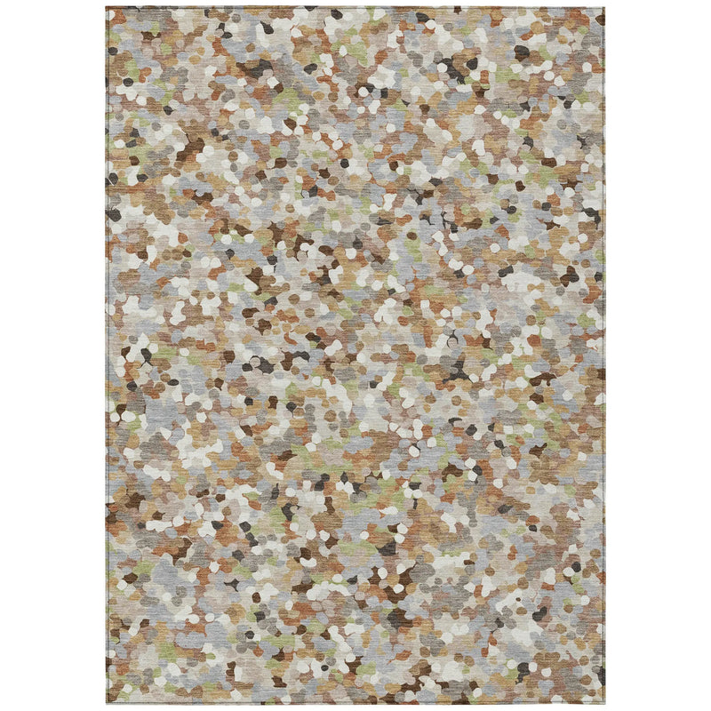 10' X 14' Beige And Gray Geometric Washable Indoor Outdoor Area Rug Homeroots Outdoor