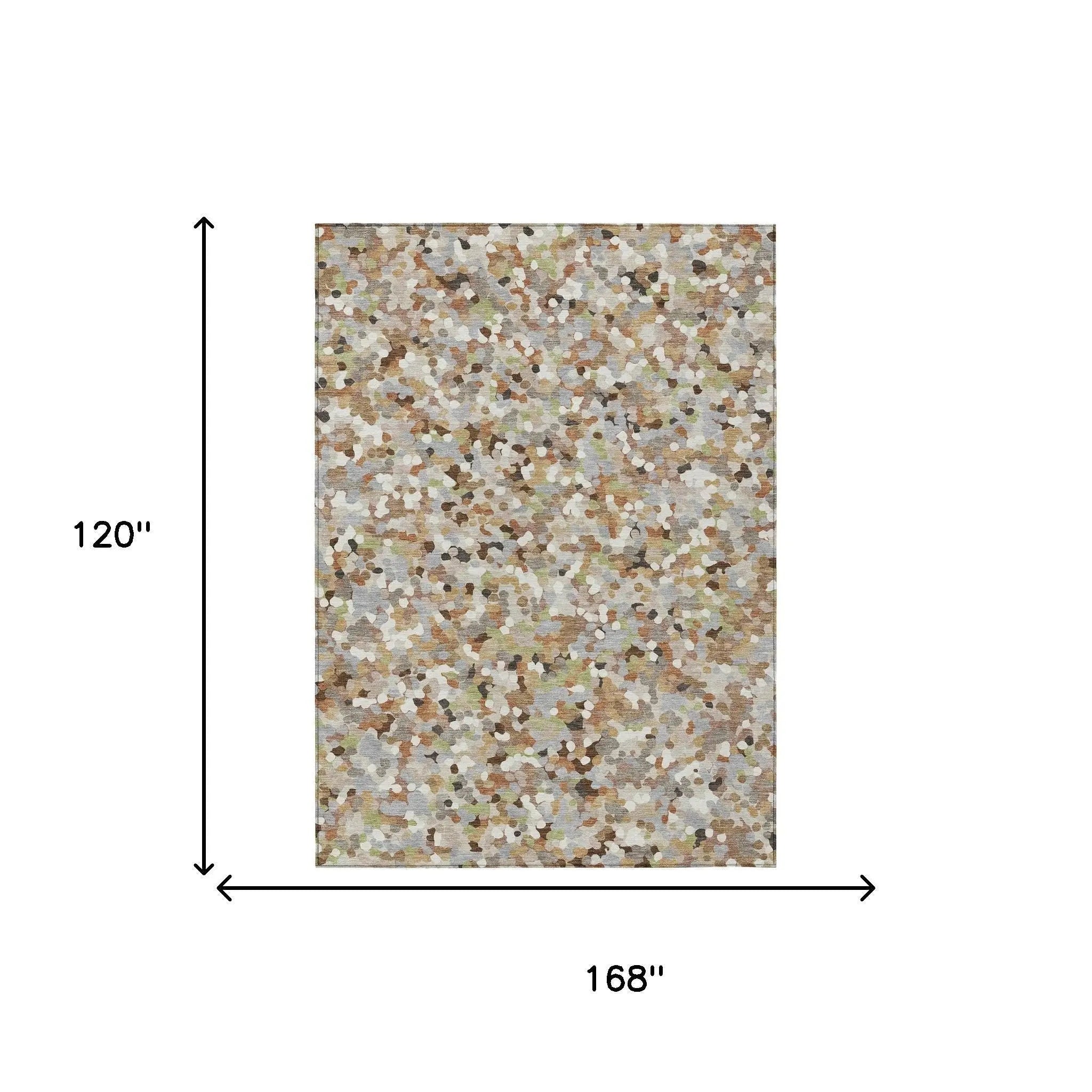 10' X 14' Beige And Gray Geometric Washable Indoor Outdoor Area Rug Homeroots Outdoor