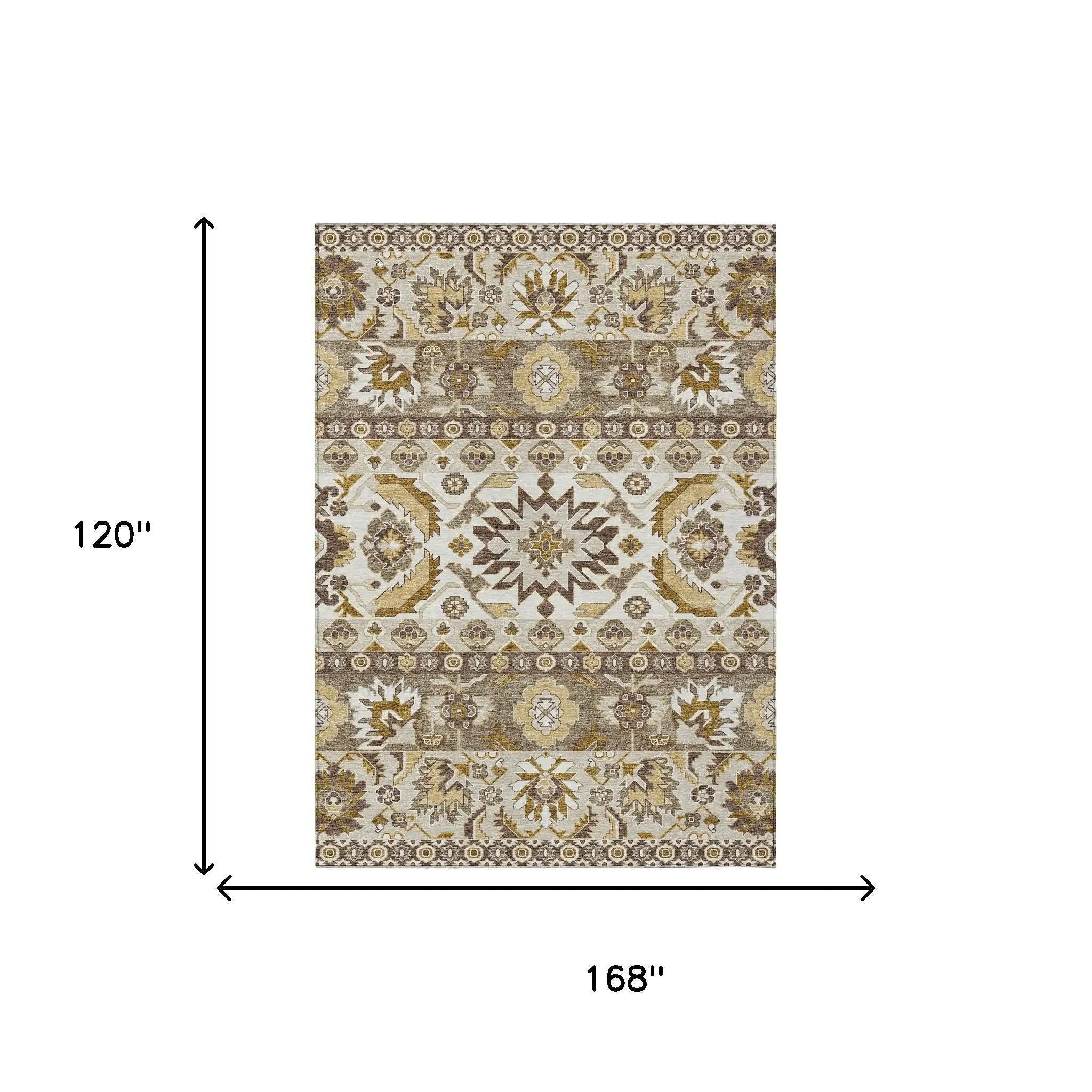 10' X 14' Beige And Ivory Cactus Washable Indoor Outdoor Area Rug Homeroots Outdoor