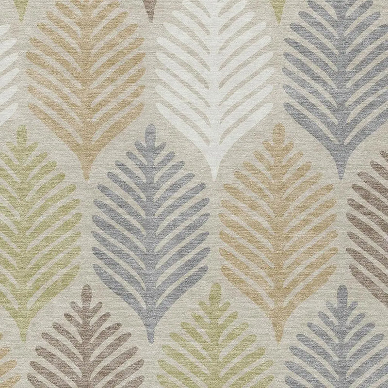 10' X 14' Beige And Ivory Floral Washable Indoor Outdoor Area Rug Homeroots Outdoor