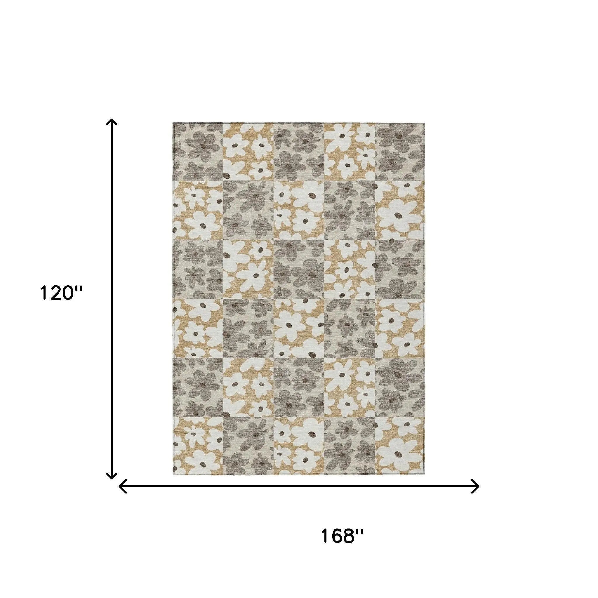 10' X 14' Beige And Ivory Floral Washable Indoor Outdoor Area Rug Homeroots Outdoor