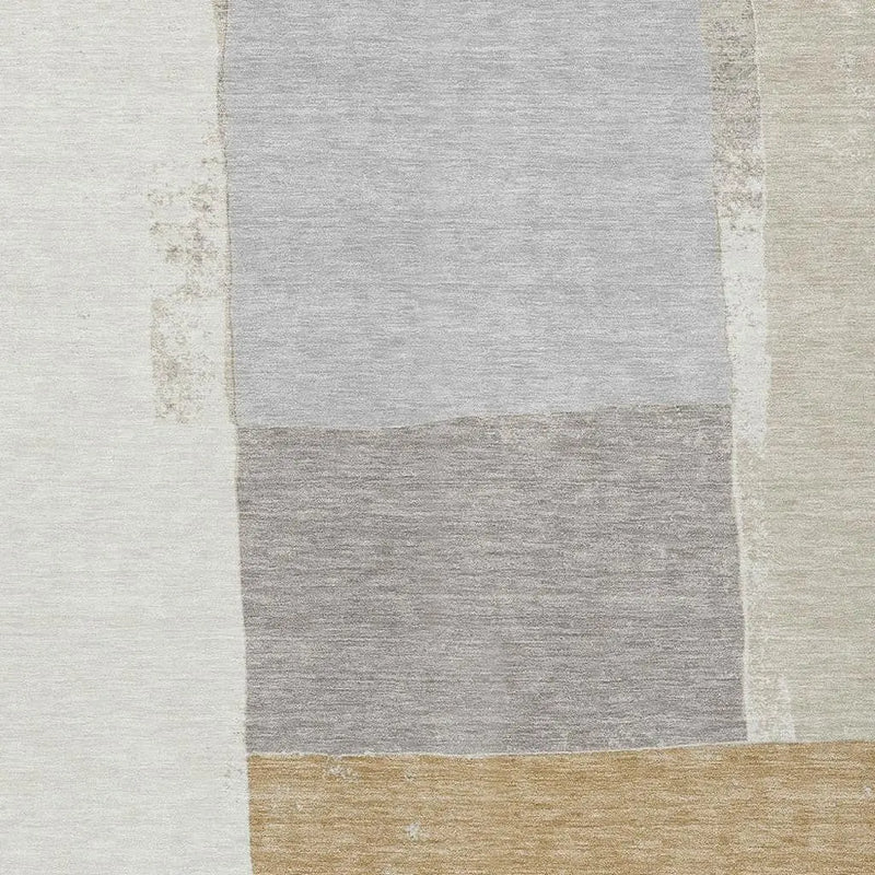 10' X 14' Beige And Ivory Geometric Washable Indoor Outdoor Area Rug Homeroots Outdoor
