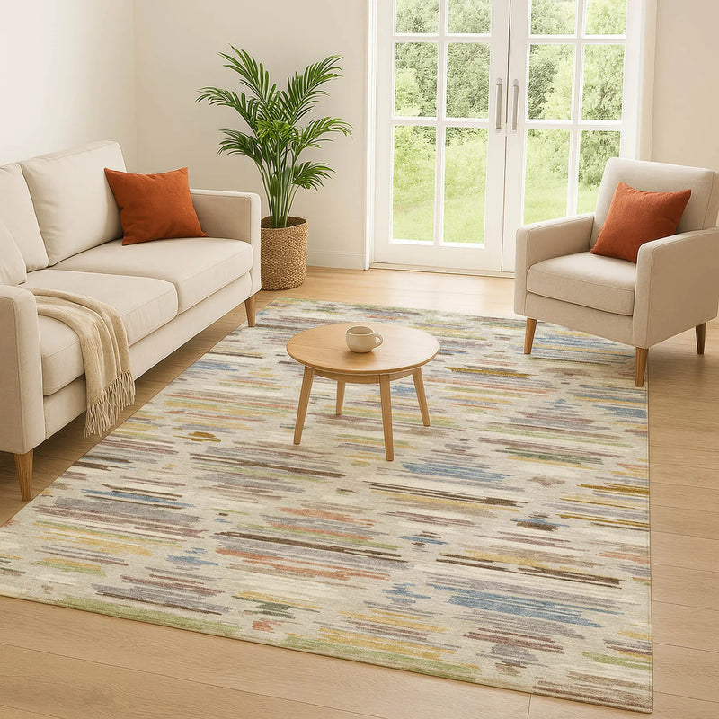 10' X 14' Beige And Ivory Southwestern Washable Indoor Outdoor Area Rug Homeroots Outdoor