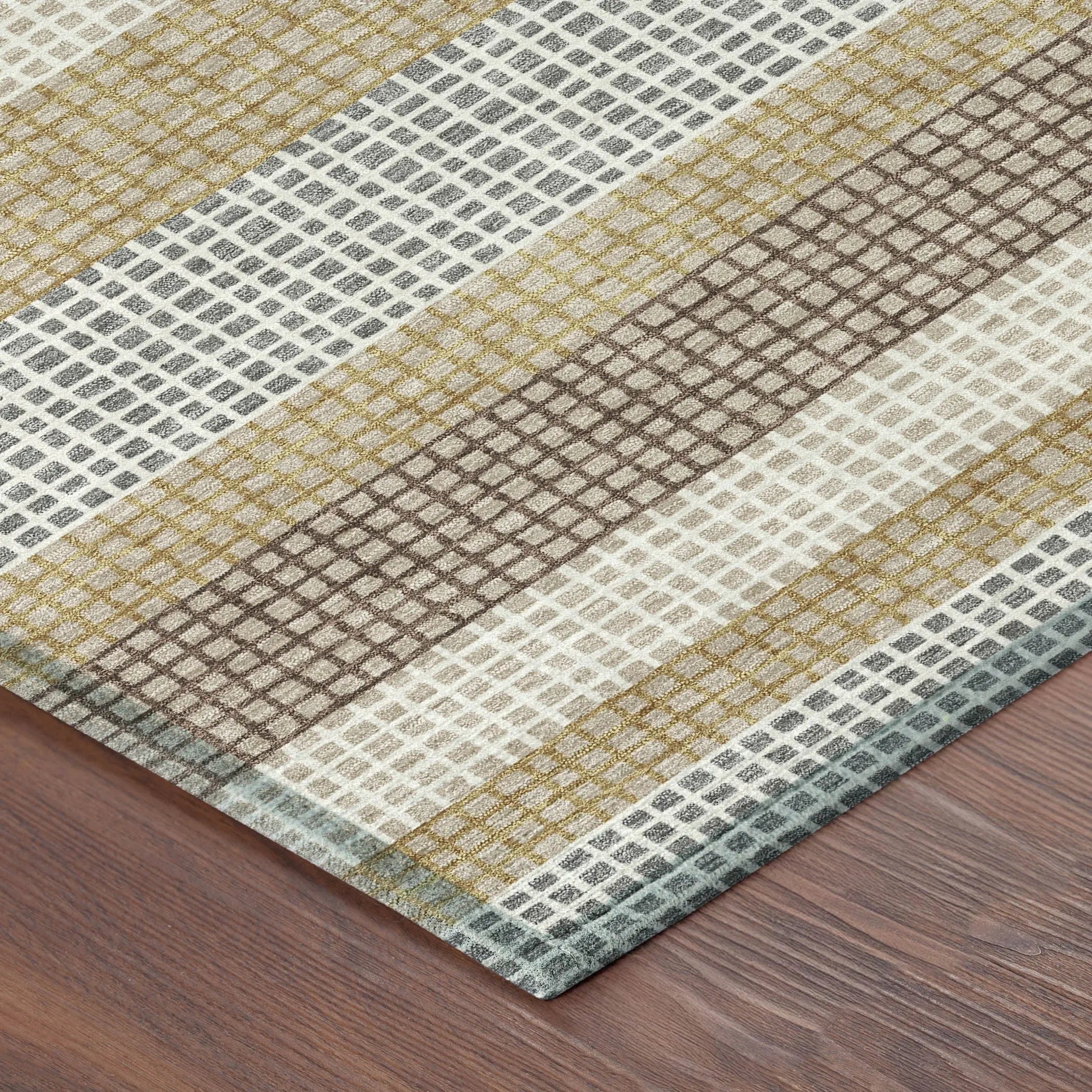 10' X 14' Beige And Ivory Striped Washable Indoor Outdoor Area Rug Homeroots Outdoor