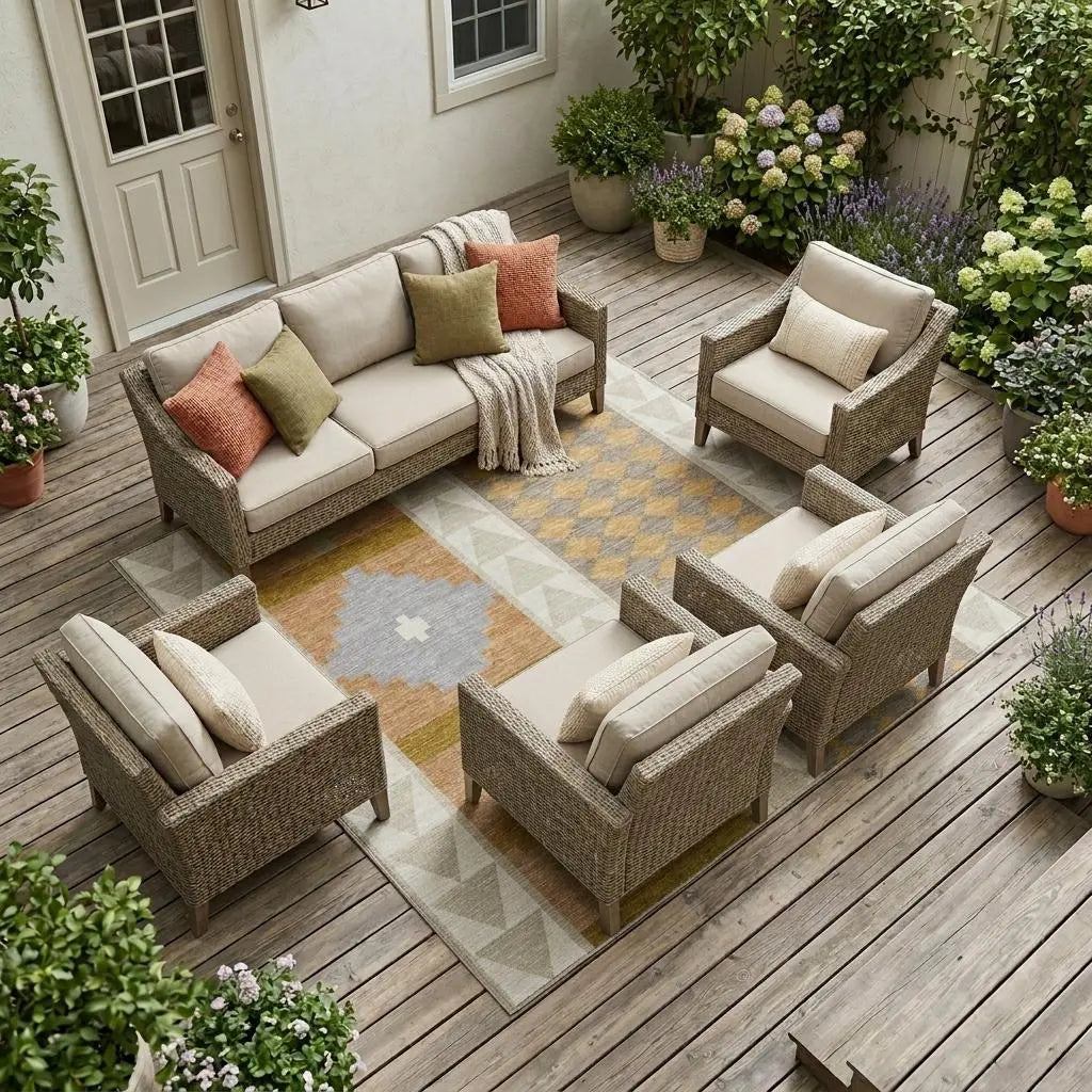 10' X 14' Beige And Orange Southwestern Washable Indoor Outdoor Area Rug Homeroots Outdoor