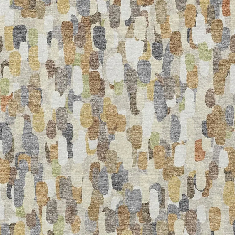 10' X 14' Beige And Taupe Abstract Washable Indoor Outdoor Area Rug Homeroots Outdoor