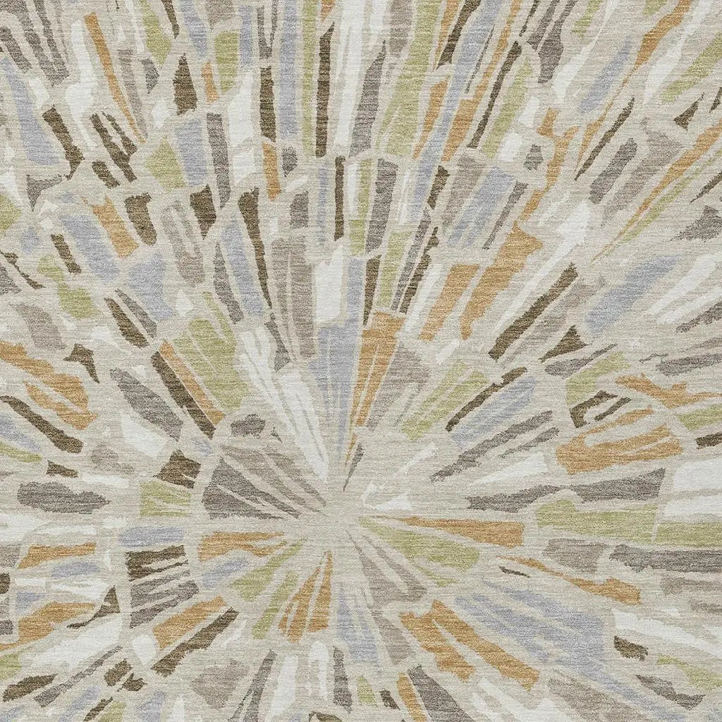 10' X 14' Beige And Taupe Abstract Washable Indoor Outdoor Area Rug Homeroots Outdoor