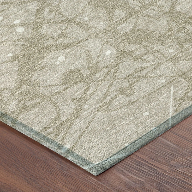 10' X 14' Beige And Taupe Abstract Washable Indoor Outdoor Area Rug Homeroots Outdoor