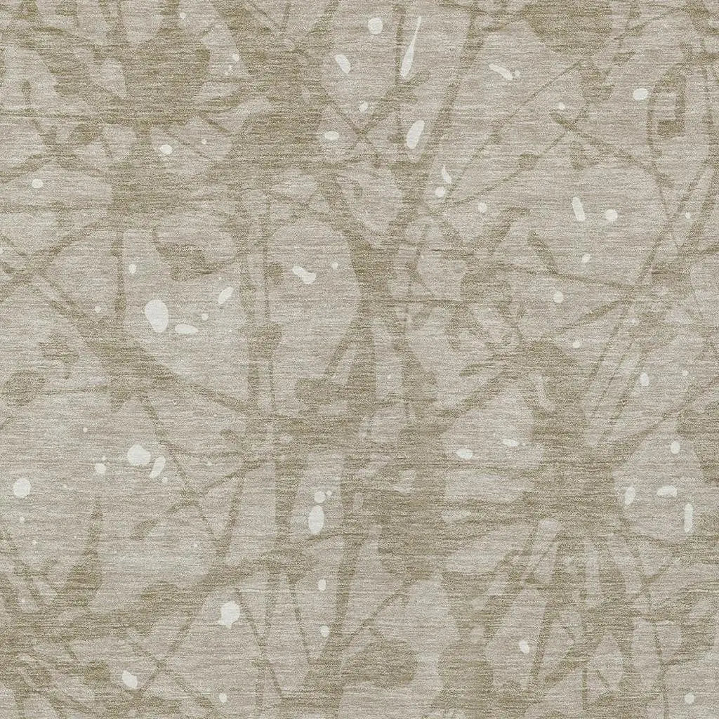 10' X 14' Beige And Taupe Abstract Washable Indoor Outdoor Area Rug Homeroots Outdoor