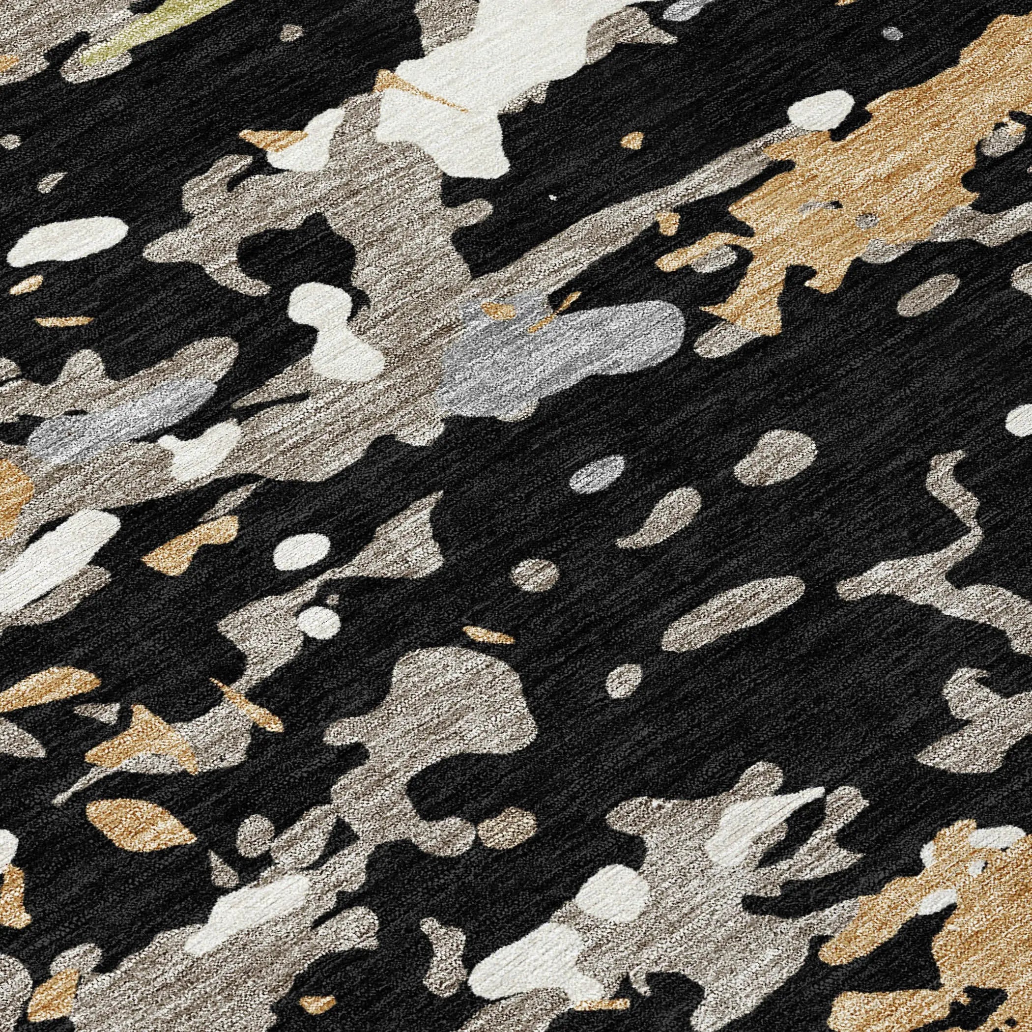 10' X 14' Black And Beige Abstract Washable Indoor Outdoor Area Rug Homeroots Outdoor