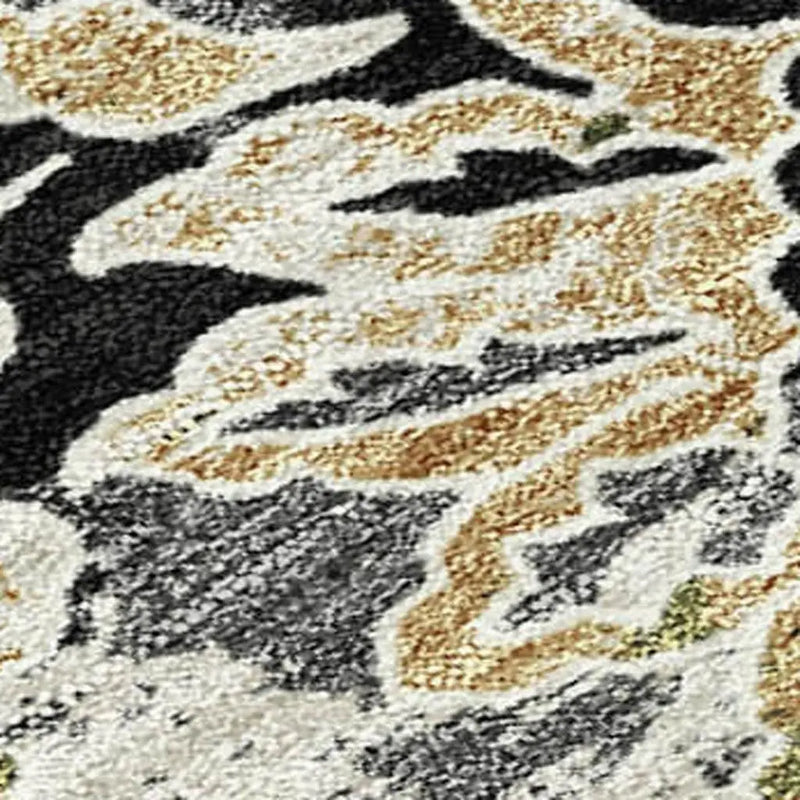 10' X 14' Black And Beige Geometric Washable Indoor Outdoor Area Rug Homeroots Outdoor
