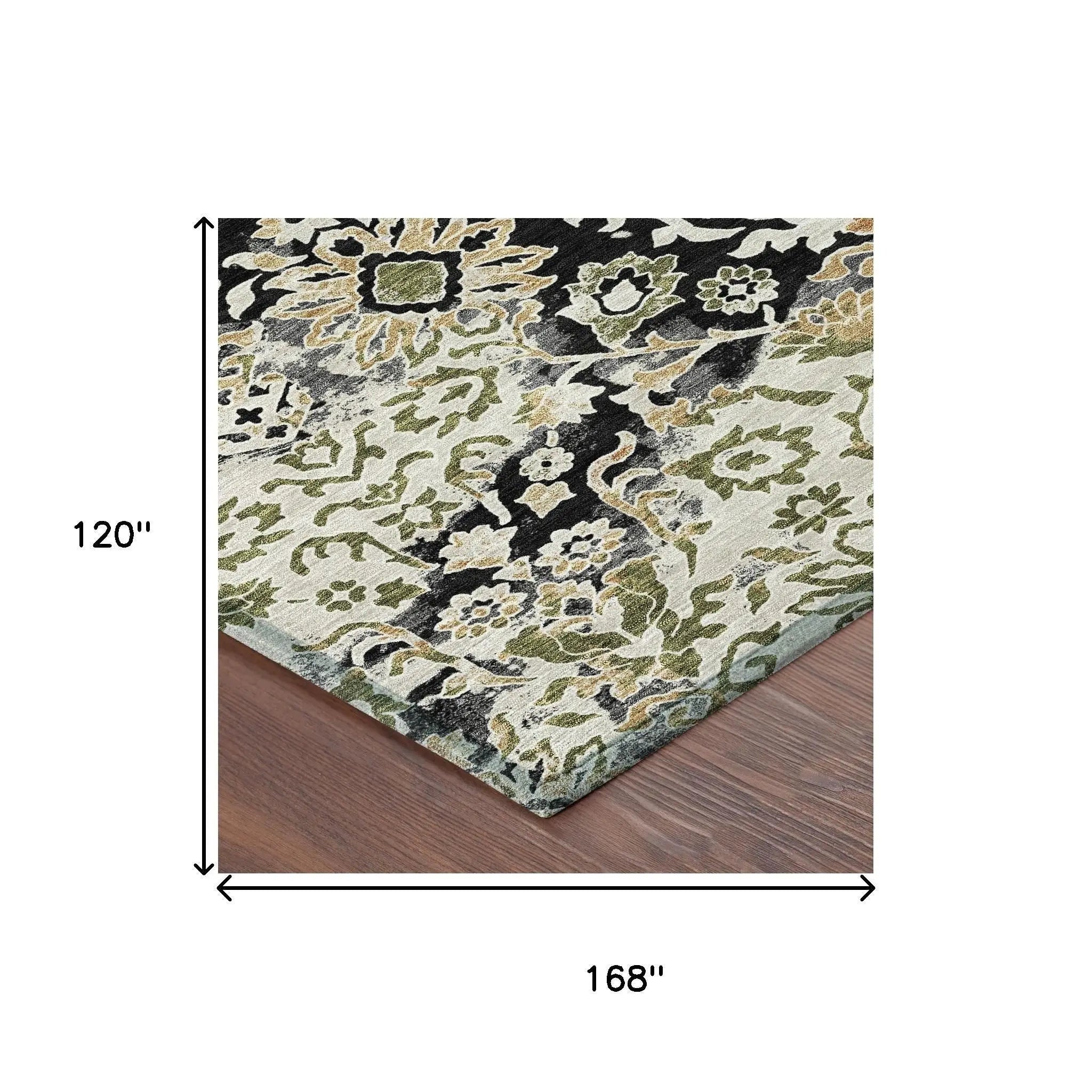 10' X 14' Black And Beige Geometric Washable Indoor Outdoor Area Rug Homeroots Outdoor