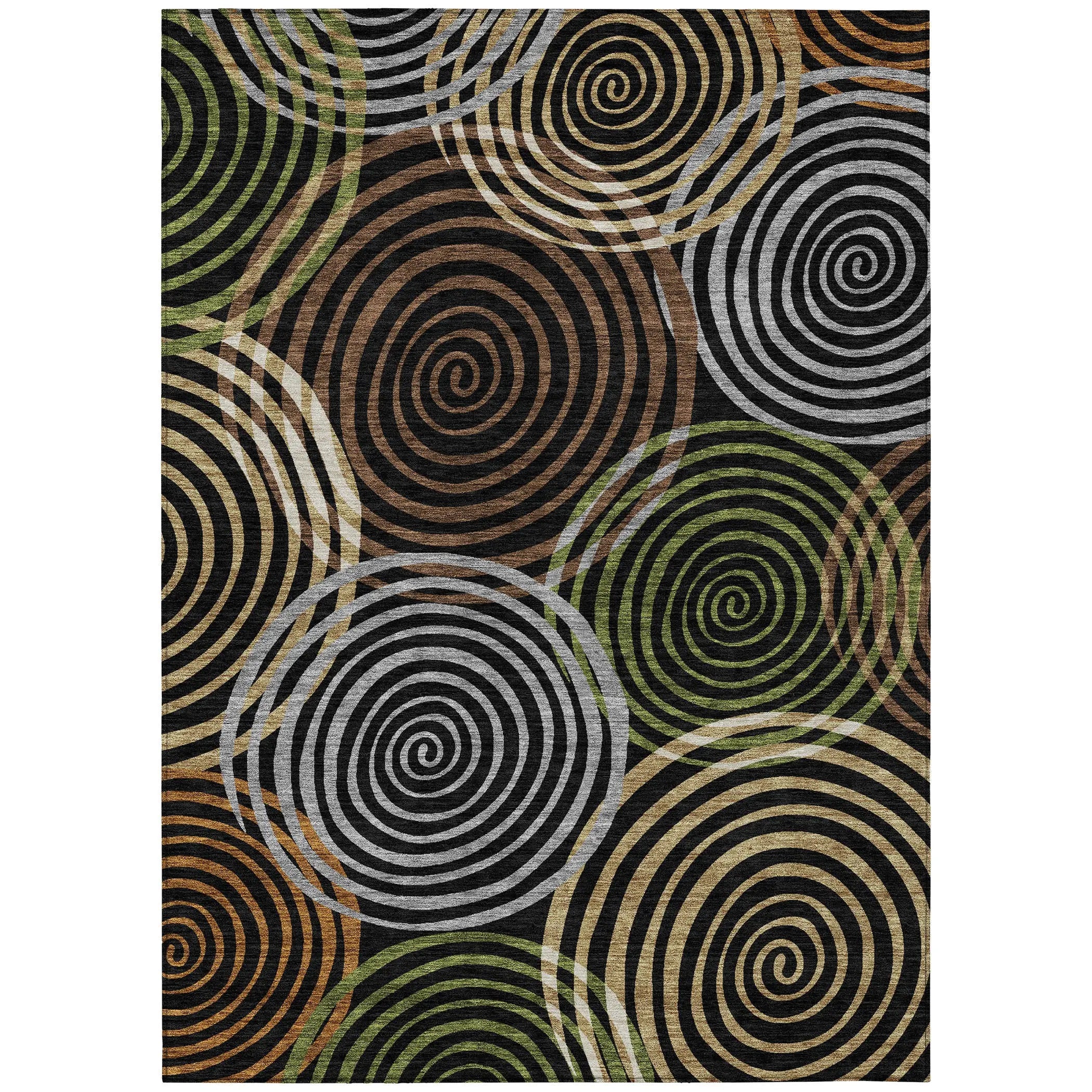 10' X 14' Black And Brown Geometric Washable Indoor Outdoor Area Rug Homeroots Outdoor