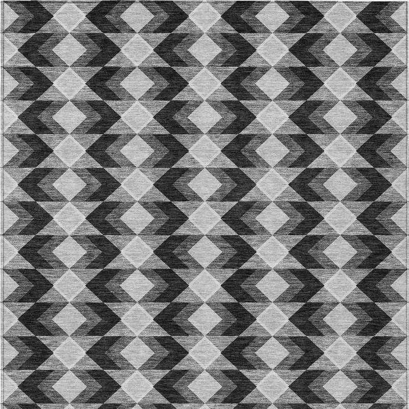 10' X 14' Black And Brown Geometric Washable Indoor Outdoor Area Rug Homeroots Outdoor