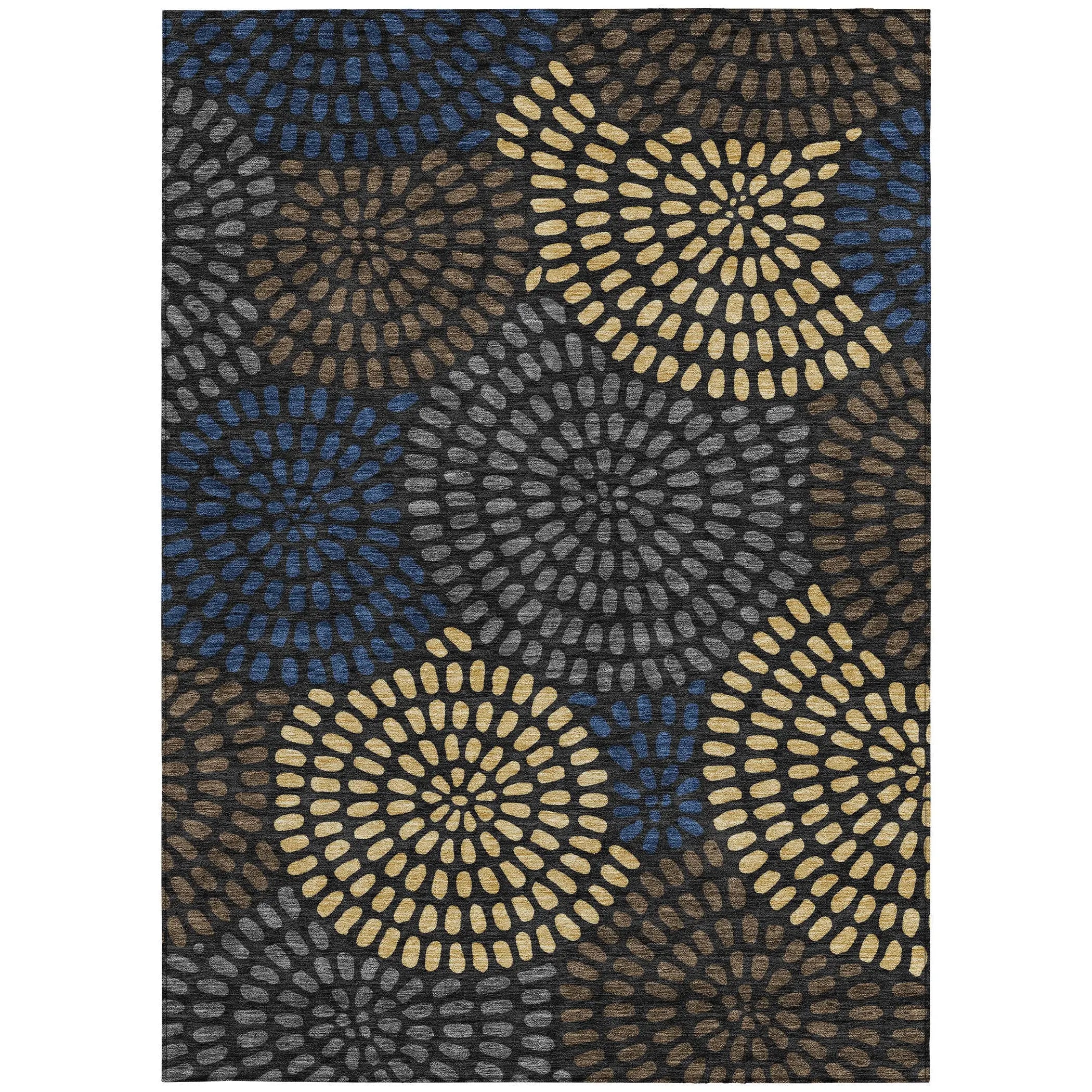 10' X 14' Black And Charcoal Geometric Washable Indoor Outdoor Area Rug Homeroots Outdoor