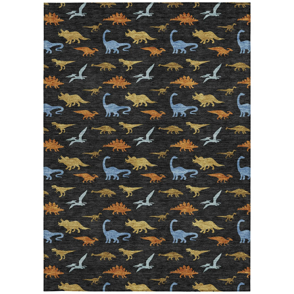 10' X 14' Black And Chocolate Geometric Washable Indoor Outdoor Area Rug Homeroots Outdoor