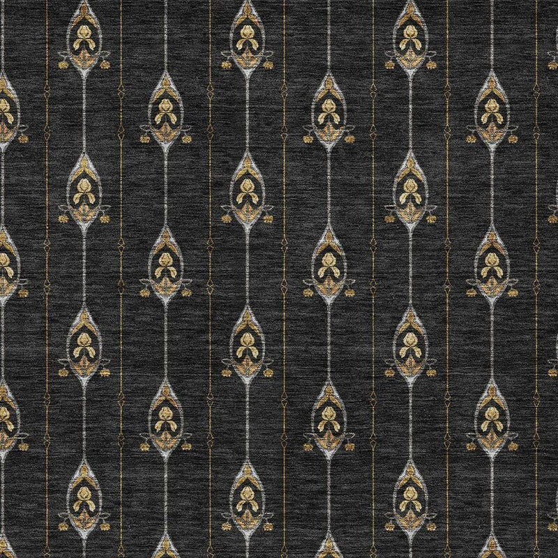10' X 14' Black And Denim Blue Geometric Washable Indoor Outdoor Area Rug Homeroots Outdoor