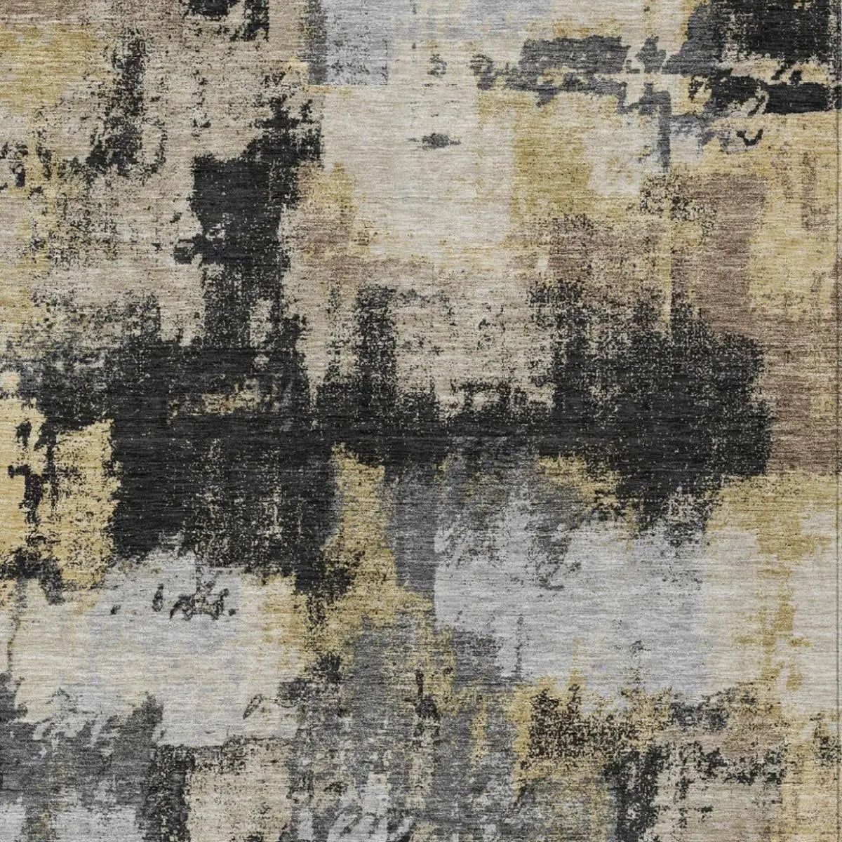 10' X 14' Black And Graphite Abstract Washable Indoor Outdoor Area Rug Homeroots Outdoor