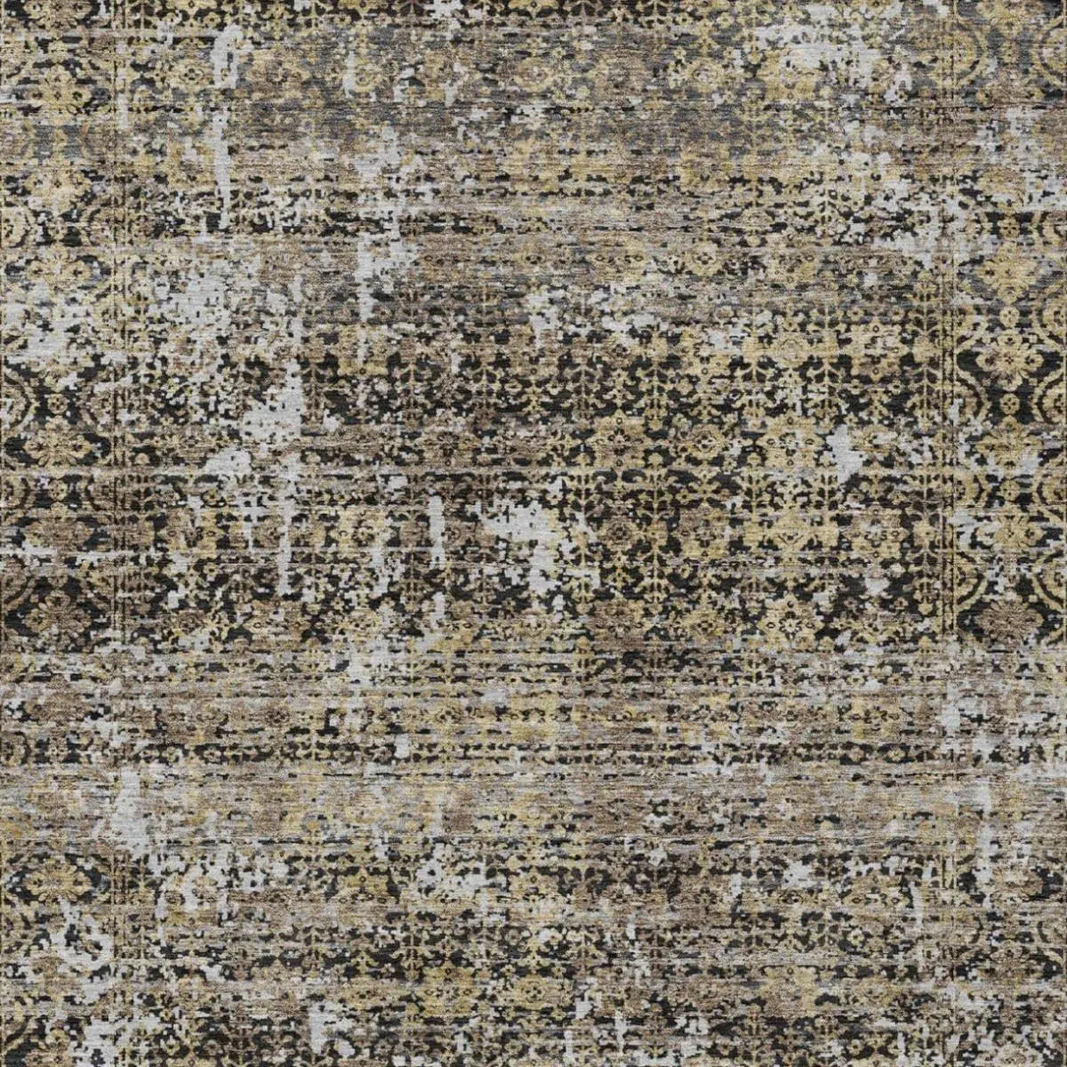 10' X 14' Black And Graphite Abstract Washable Indoor Outdoor Area Rug Homeroots Outdoor