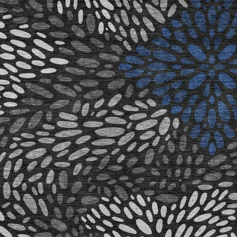 10' X 14' Black And Graphite Abstract Washable Indoor Outdoor Area Rug Homeroots Outdoor