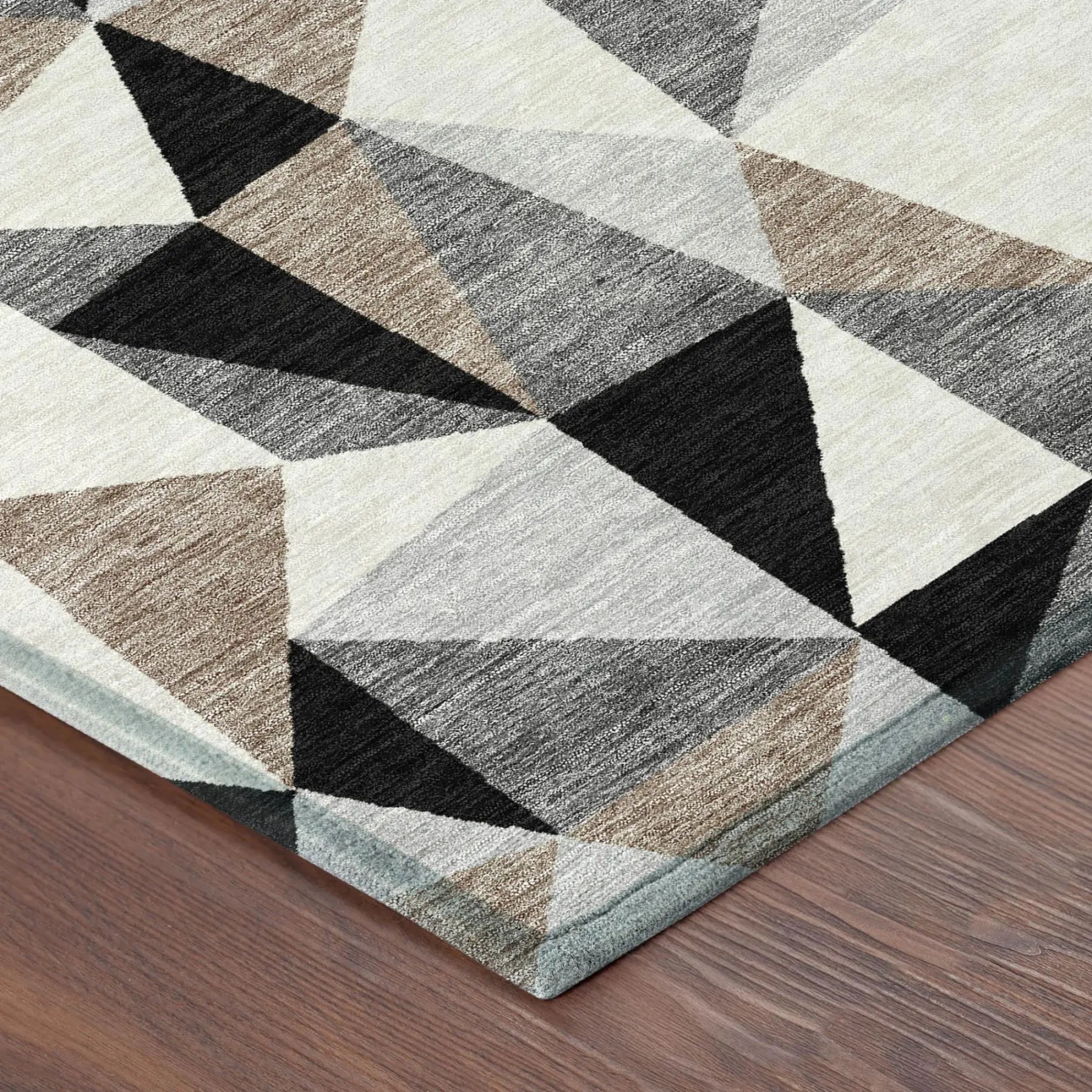 10' X 14' Black And Graphite Geometric Washable Indoor Outdoor Area Rug Homeroots Outdoor