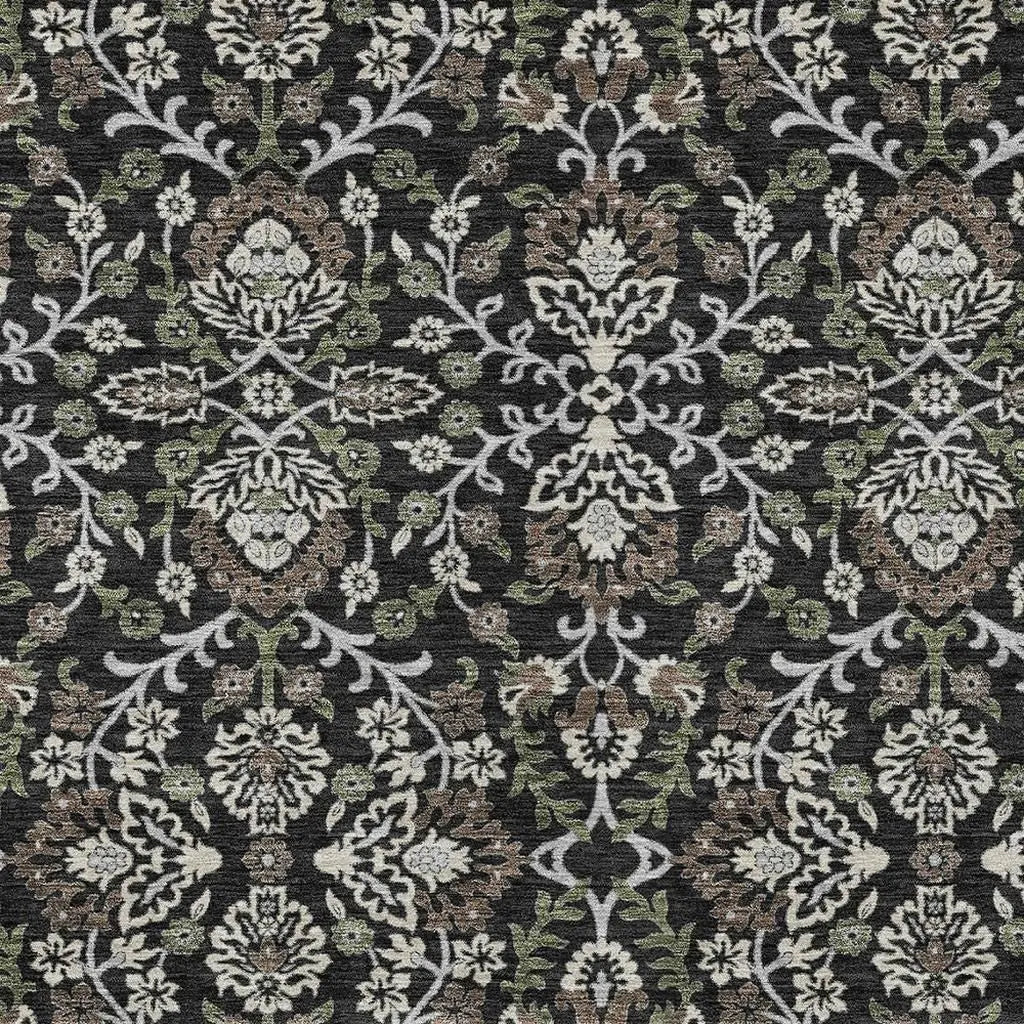10' X 14' Black And Graphite Geometric Washable Indoor Outdoor Area Rug Homeroots Outdoor