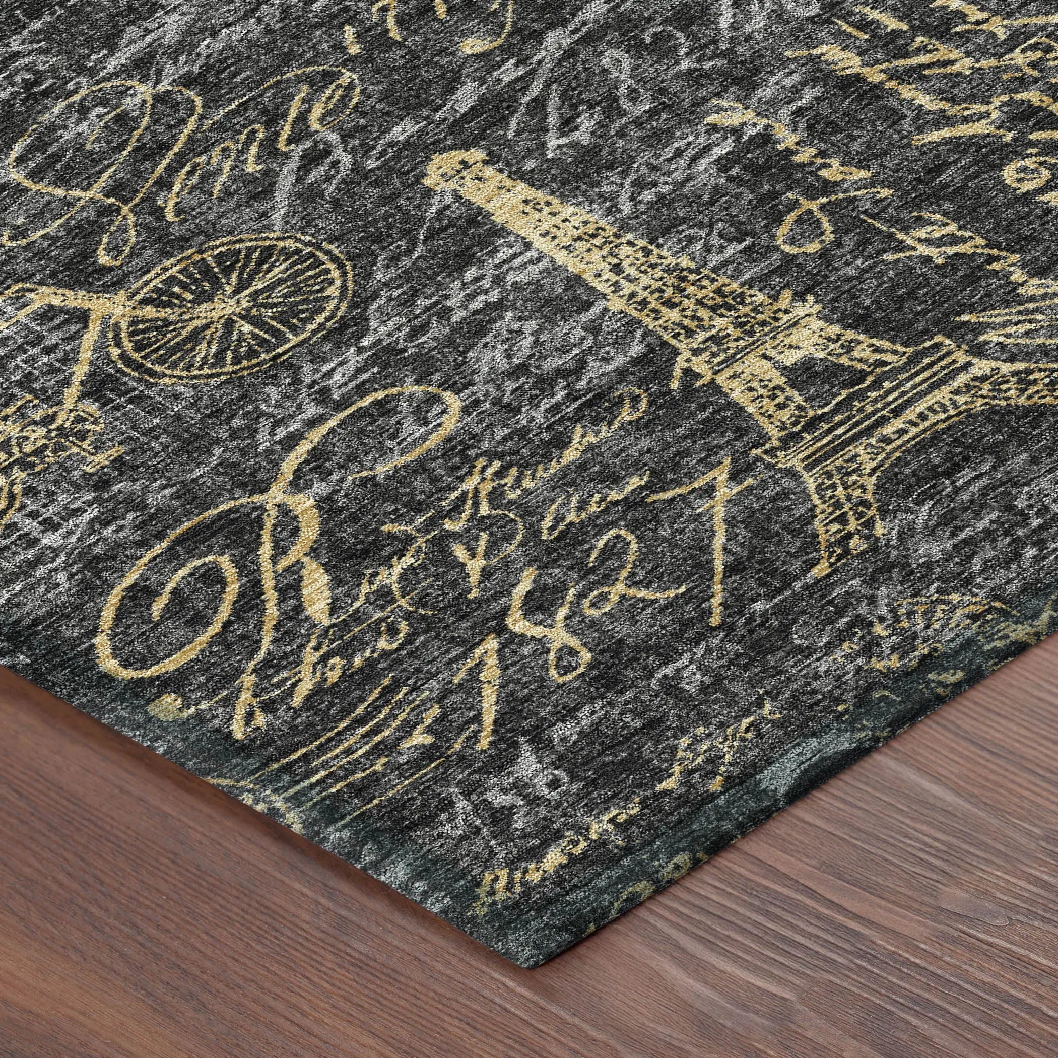 10' X 14' Black And Graphite Southwestern Washable Indoor Outdoor Area Rug Homeroots Outdoor